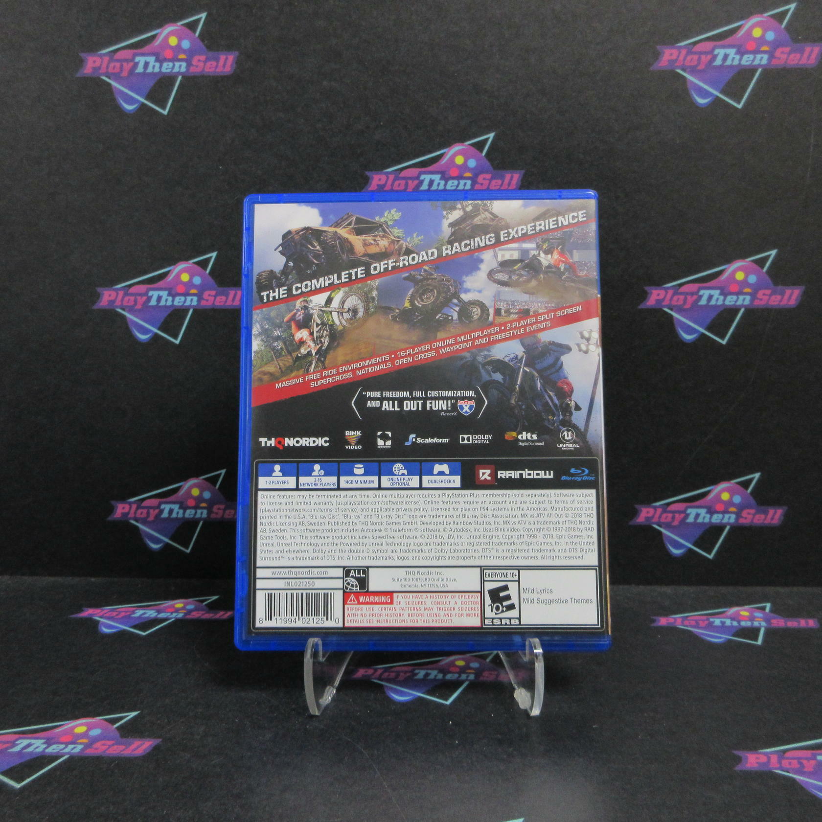 MX vs ATV All Out PS4 PlayStation 4 Complete - Excellent