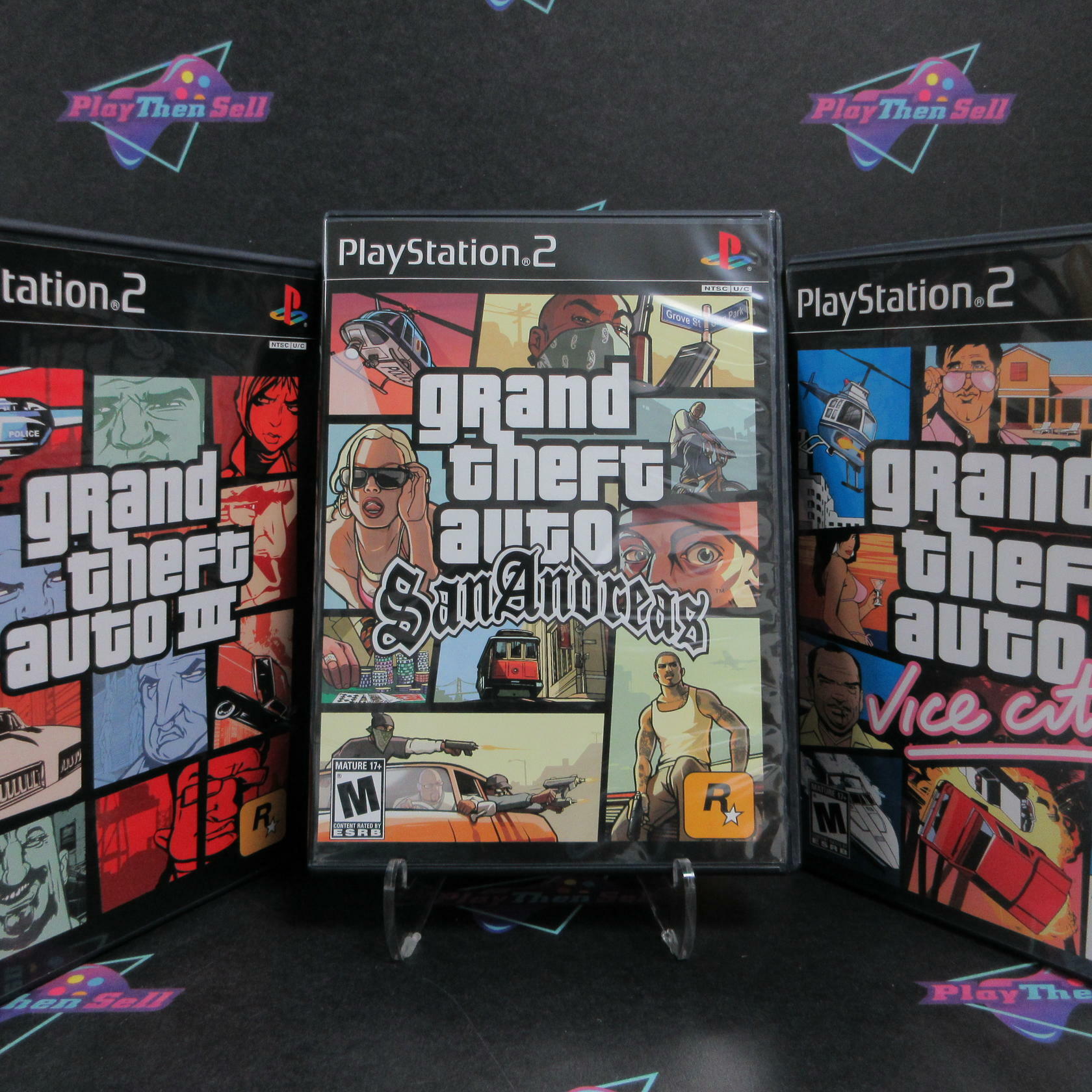 Grand Theft Auto The Trilogy PS2 PlayStation 2 + Sleeve / Maps CIB - Excellent
