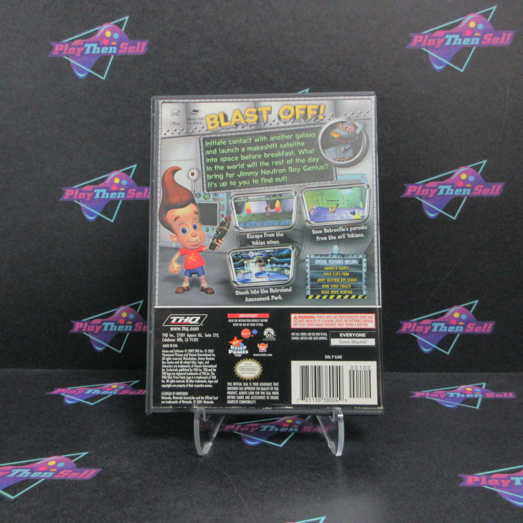 Jimmy Neutron Boy Genius Nintendo GameCube Complete - Refurbished