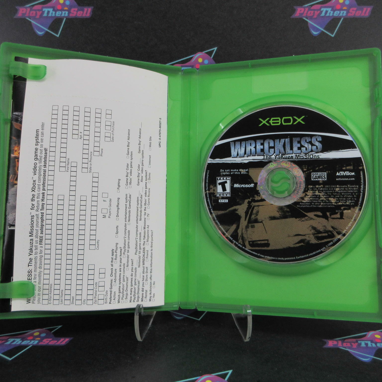 Wreckless The Yakuza Missions Xbox + Reg Card Complete - Excellent