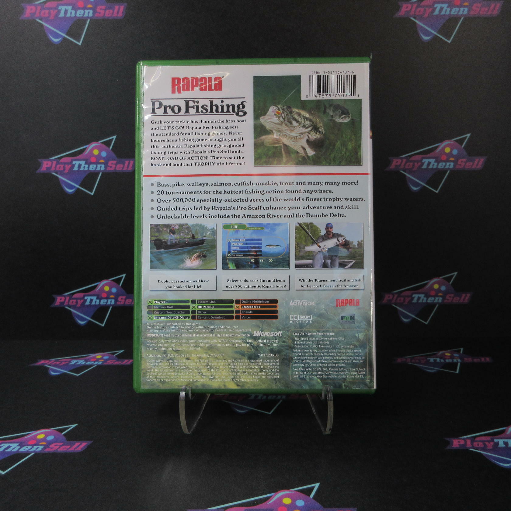 Rapalas Pro Fishing Xbox + Reg Card Complete - Excellent