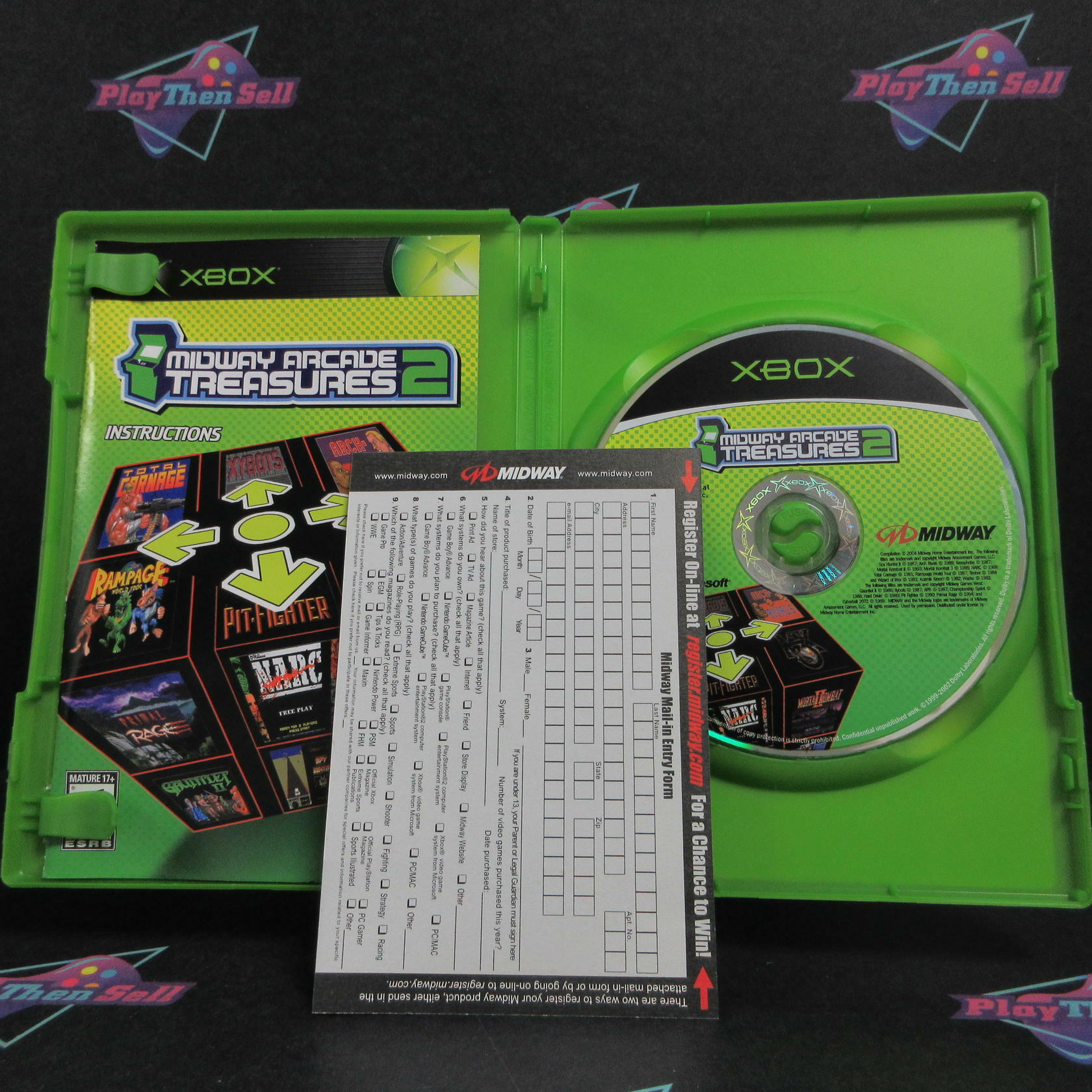 Midway Arcade Treasures 2  Xbox + Reg Card - Like New