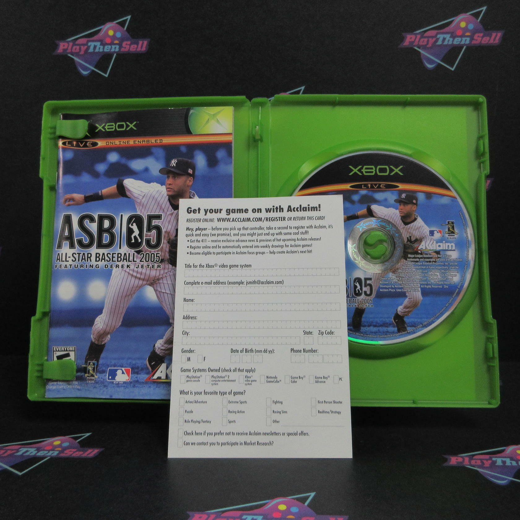 All-Star Baseball 2005 Xbox MD + Reg Card  Complete CIB - Very Good