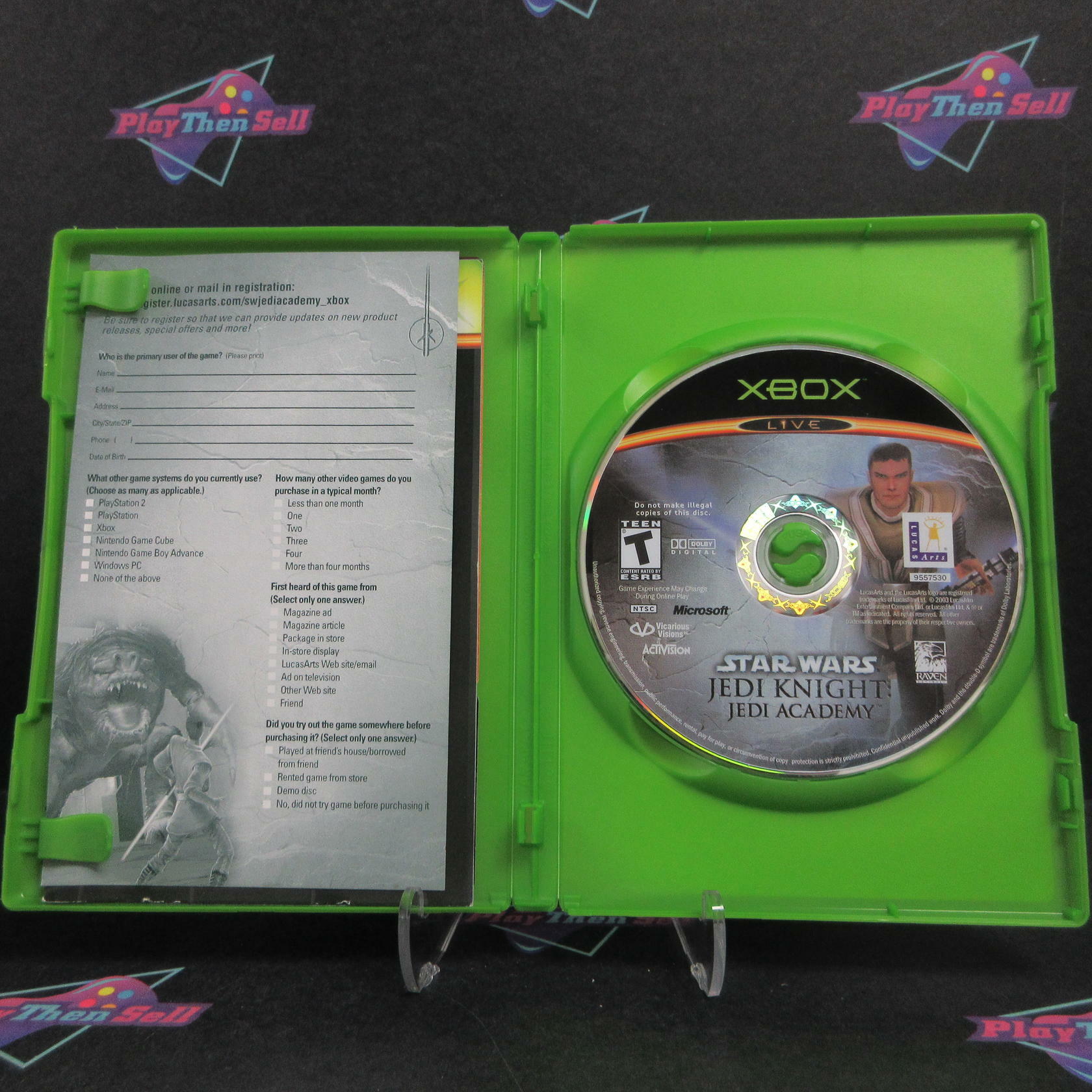 Star Wars Jedi Knight Jedi Academy Xbox + Reg Card Complete - Excellent