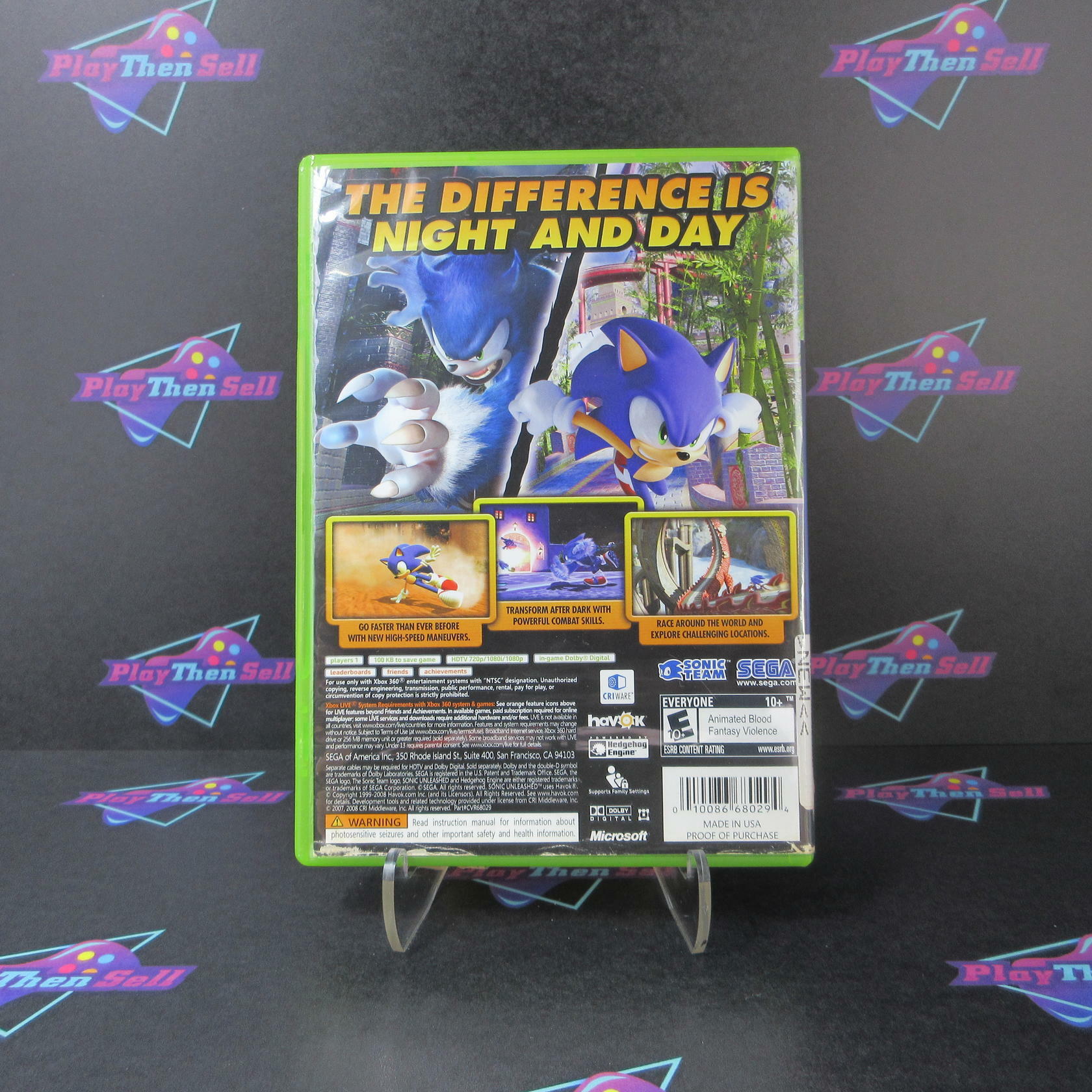 Sonic Unleashed Xbox 360 AD Complete CIB - Very Good