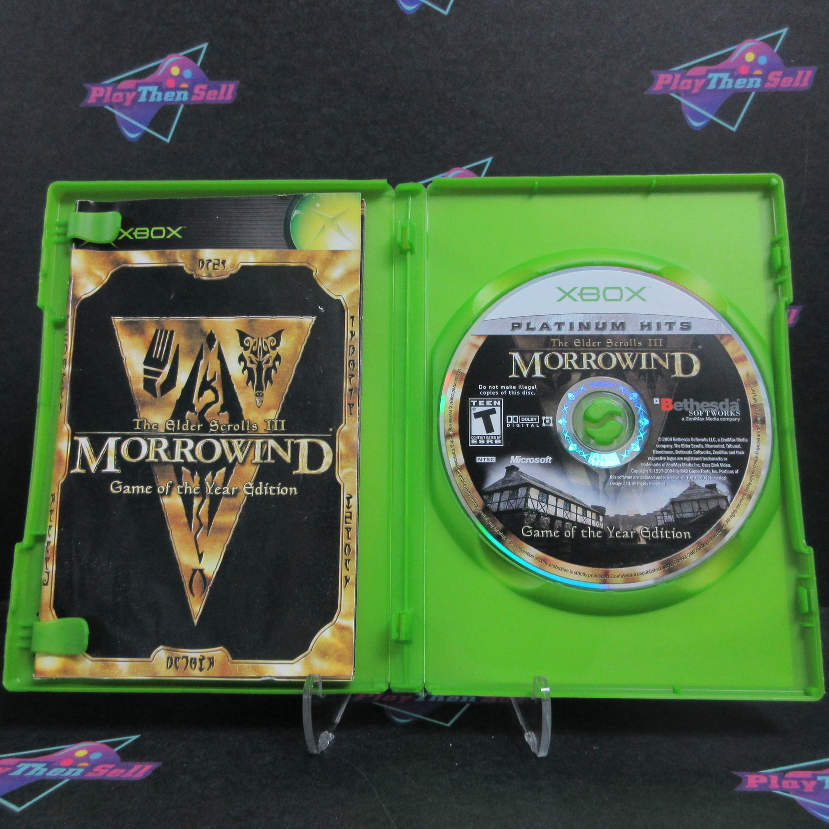 The Elder Scrolls III Morrowind GOTY Xbox PH Disc + Reg Card CIB - Excellent
