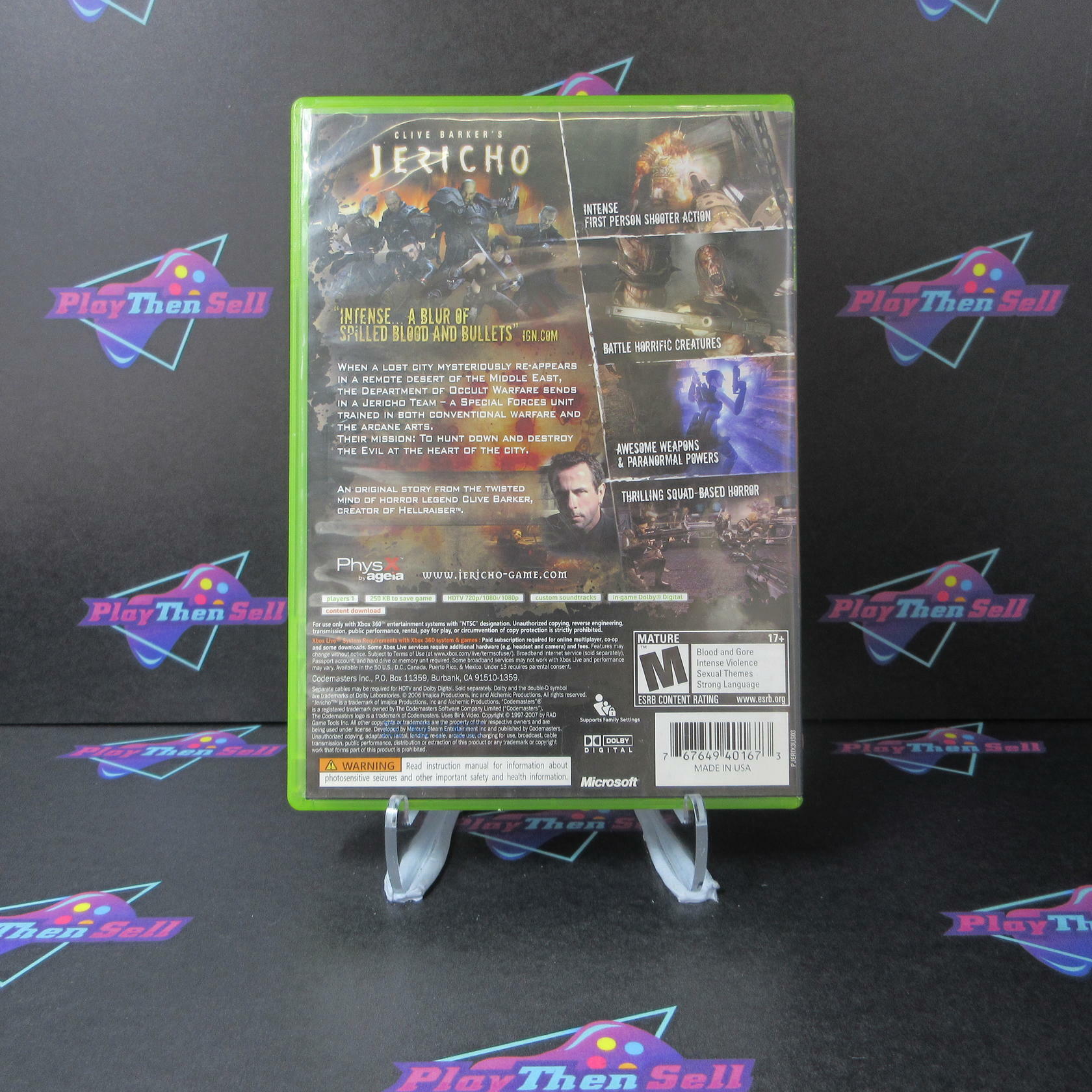 Clive Barker's Jericho - Xbox 360 AD Complete CIB - Very Good