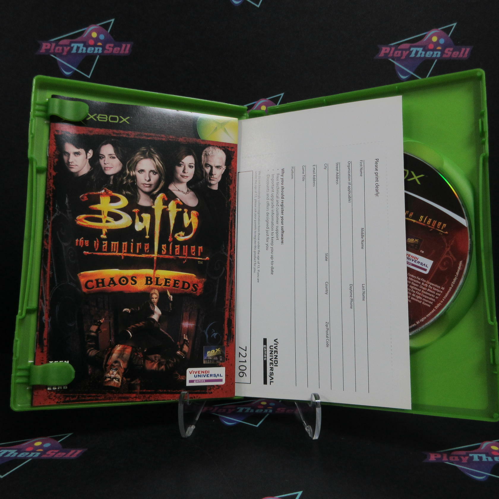 Buffy the Vampire Slayer Chaos Bleeds Xbox + Reg Card Complete - Excellent