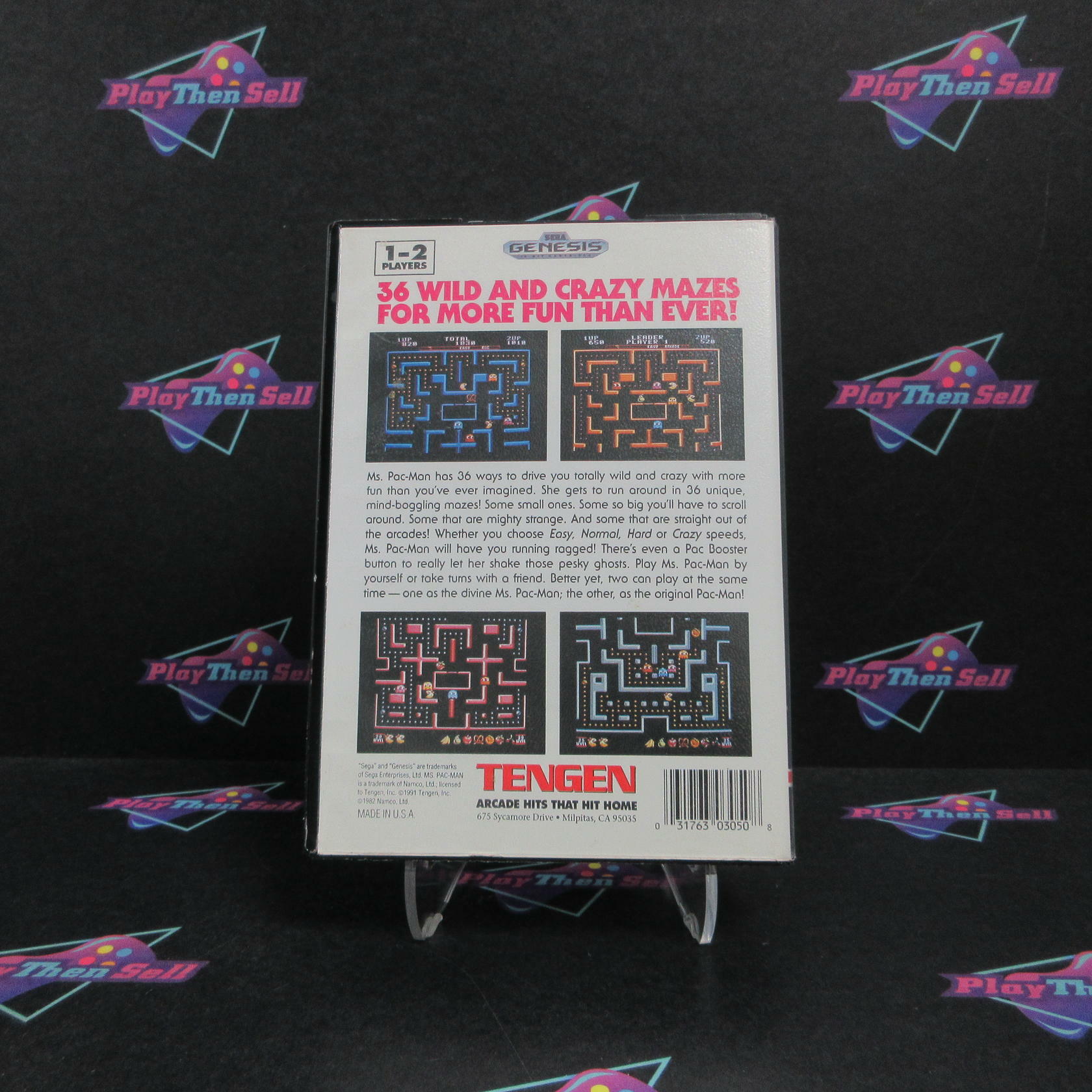 Ms. Pac-man Sega Genesis Boxed AD Complete CIB - Very Good