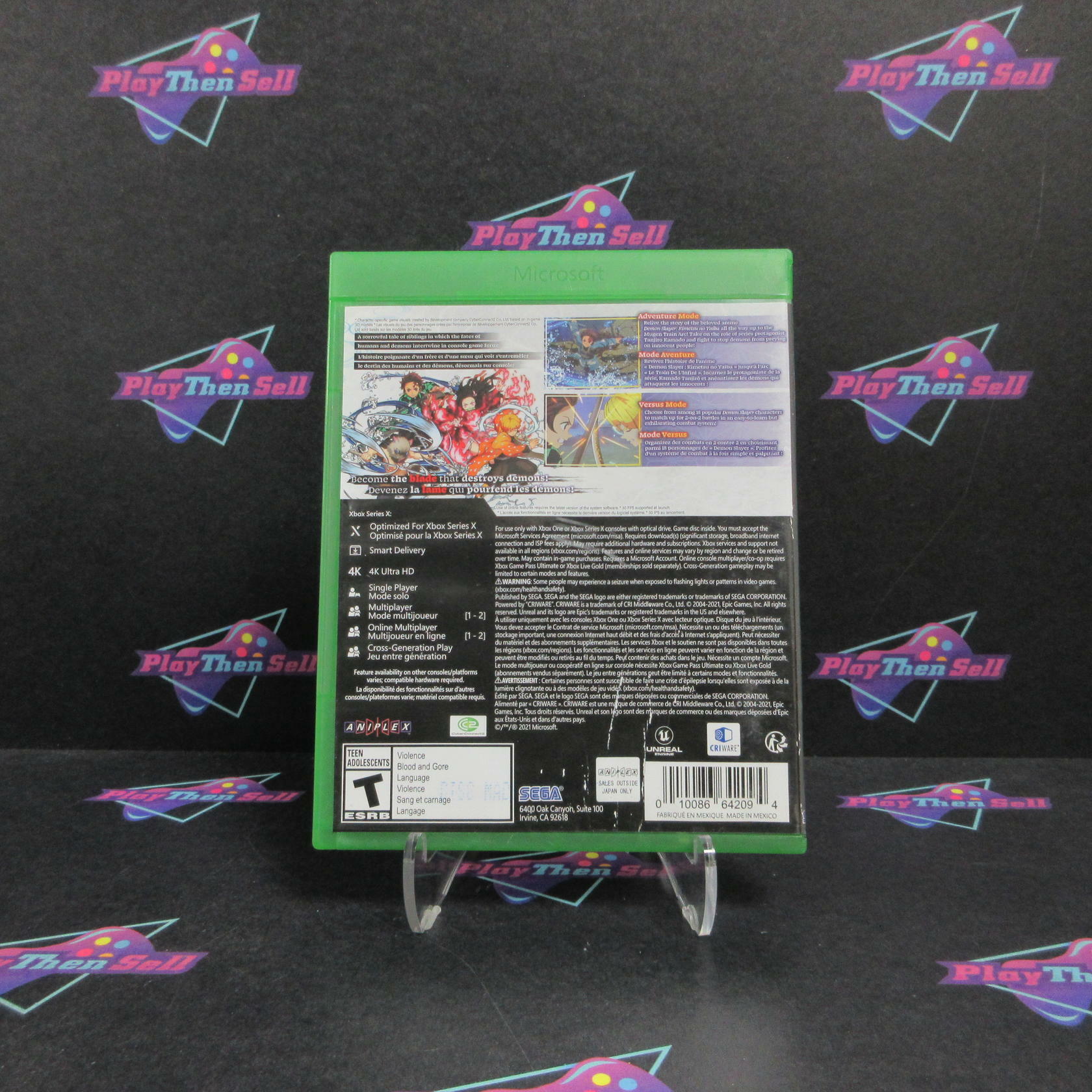 Demon Slayer The Hinokami Chronicles Xbox Series X / Xbox One AD Complete CIB - Very Good