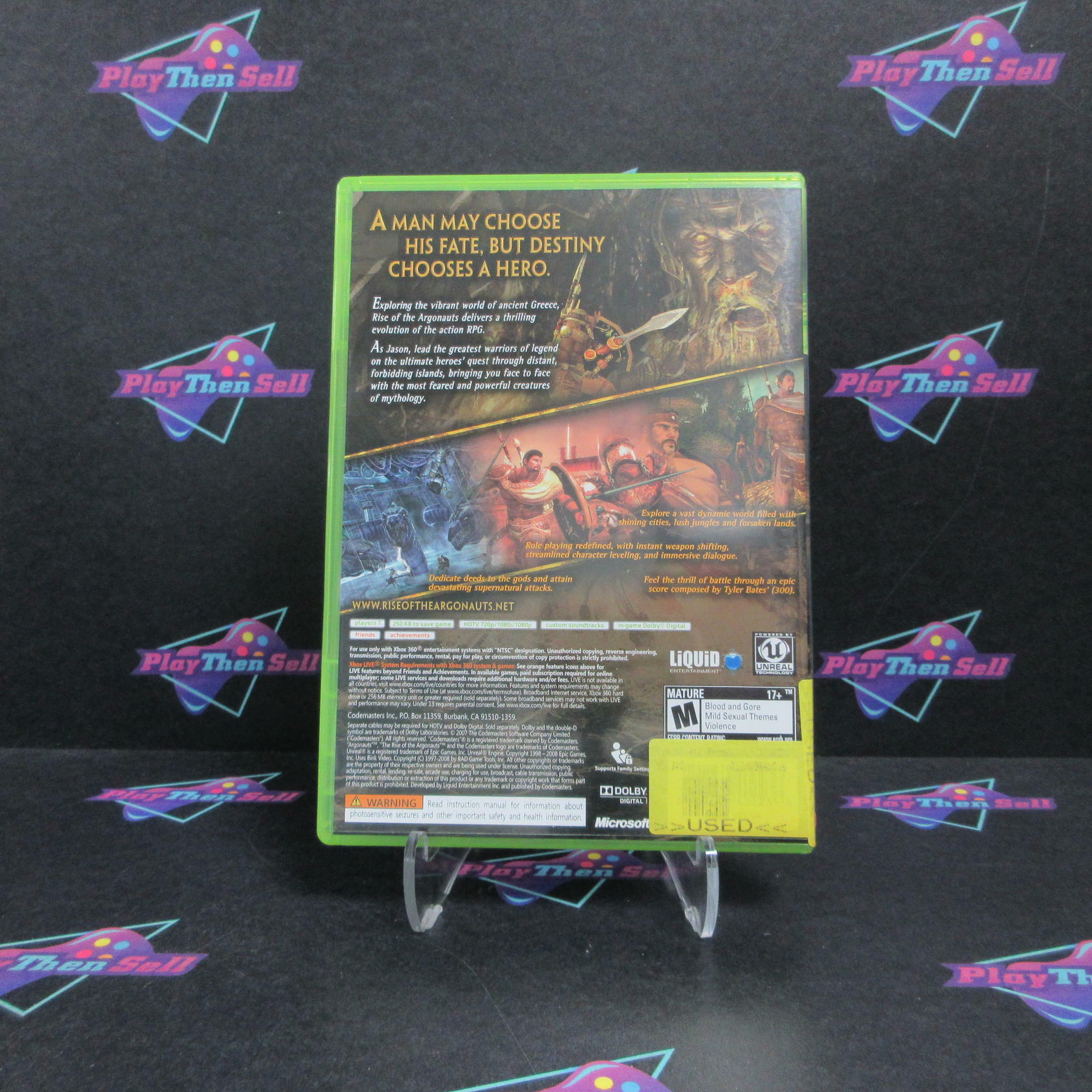 Rise of the Argonauts Xbox 360 AD Complete CIB - Very Good