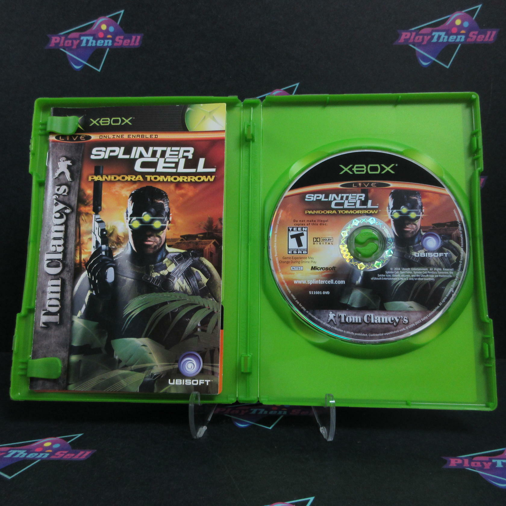 Tom Clancy's Splinter Cell Pandora Tomorrow Xbox MD + Reg Card Complete CIB - Very Good