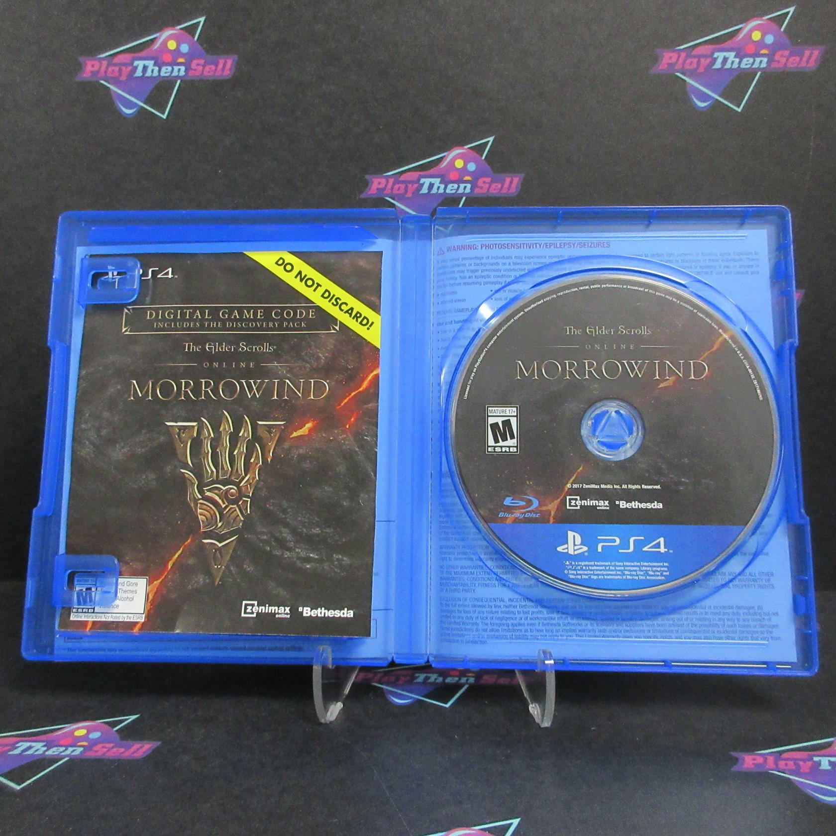 The Elder Scrolls Online Morrowind PS4 PlayStation 4 AD Complete CIB - Very Good