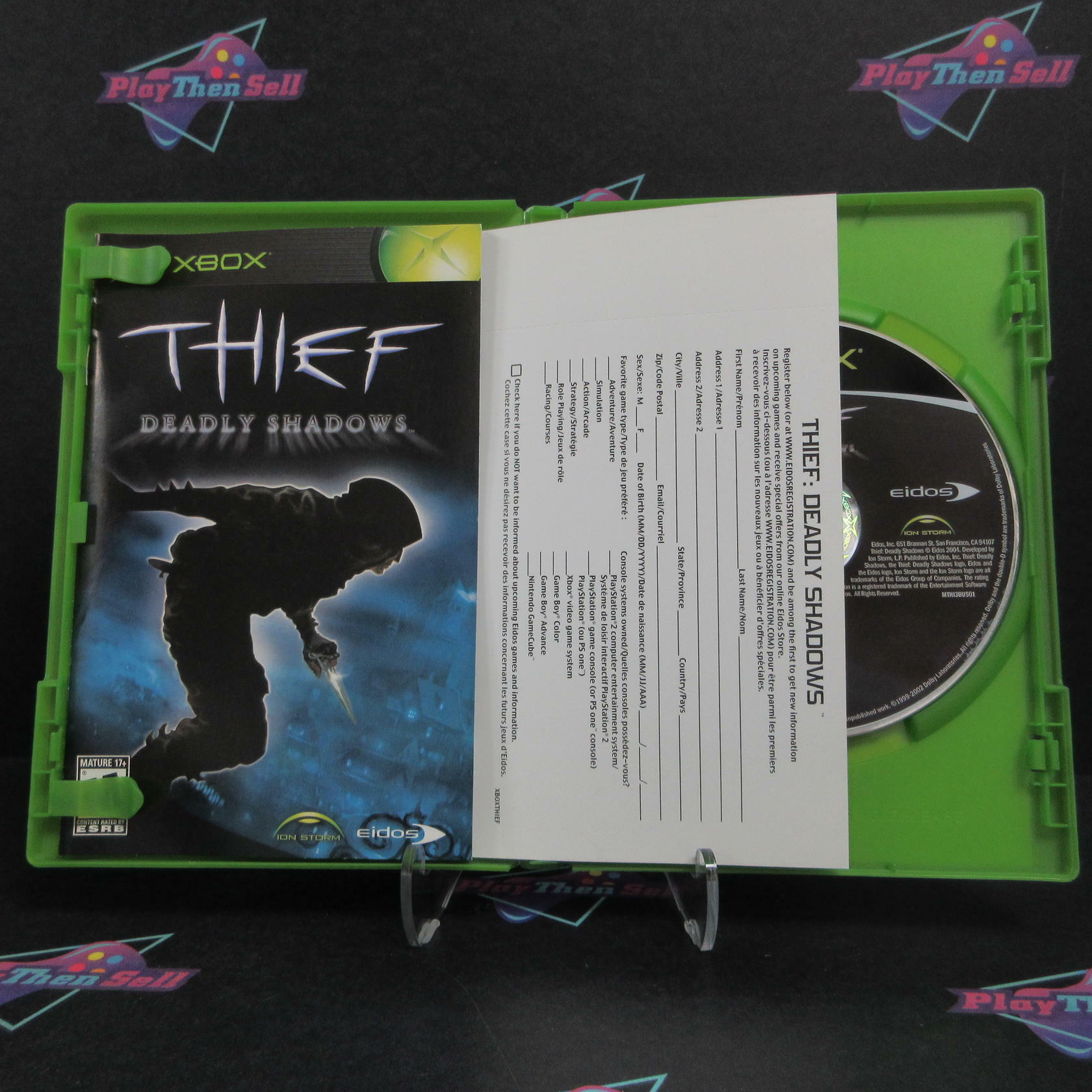 Thief Deadly Shadows Xbox AD + Reg Card Complete CIB - Very Good