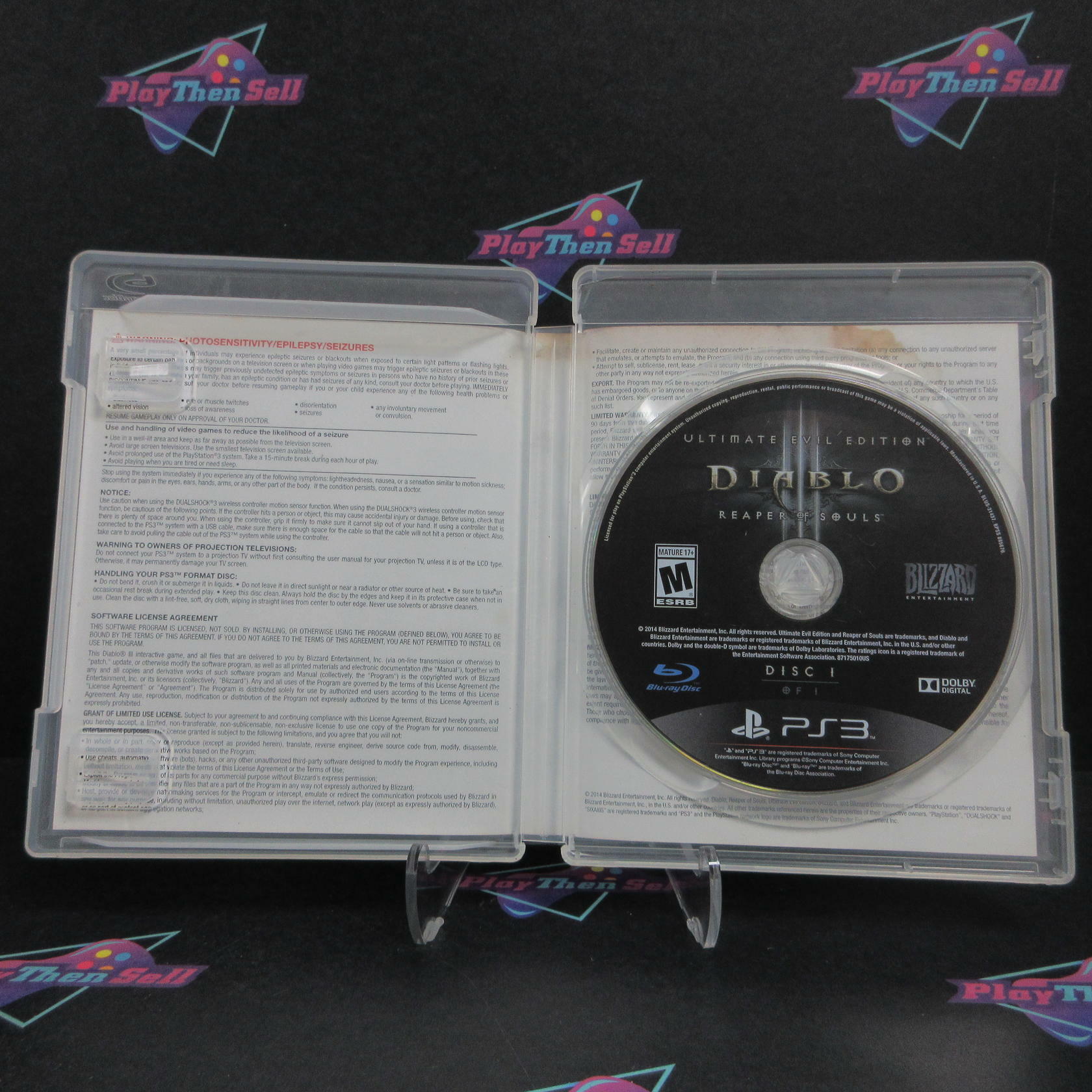 Diablo III Ultimate Evil Edition PS3 PlayStation 3 AD Complete CIB - Very Good