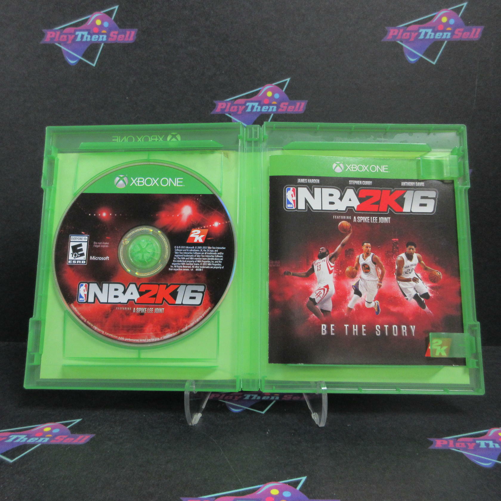 NBA 2K16 Stephen Curry Xbox One AD Complete CIB - Very Good