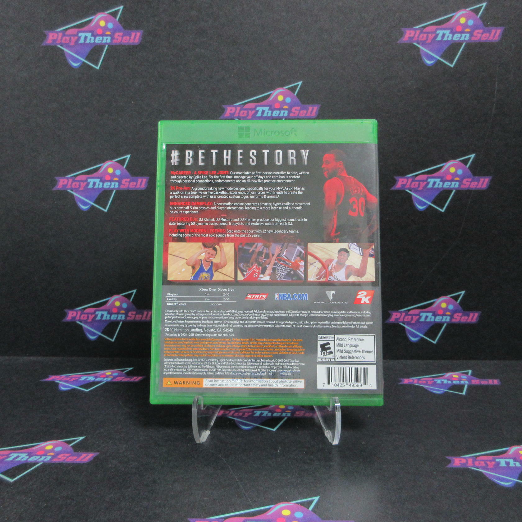 NBA 2K16 Stephen Curry Xbox One AD Complete CIB - Very Good