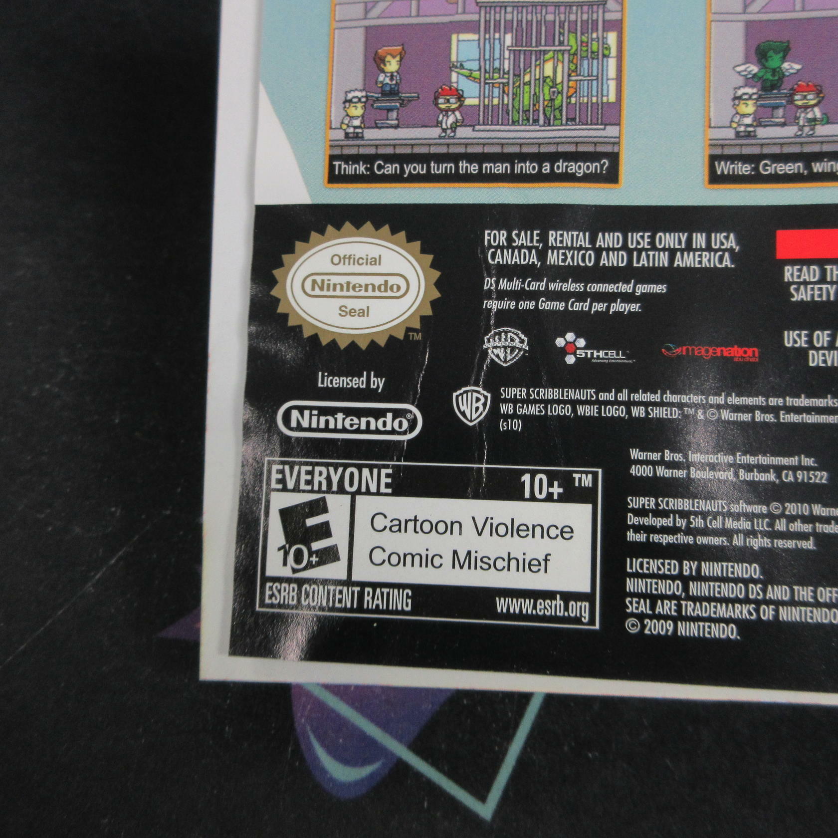 Super Scribblenauts Nintendo DS AD Complete CIB - Very Good