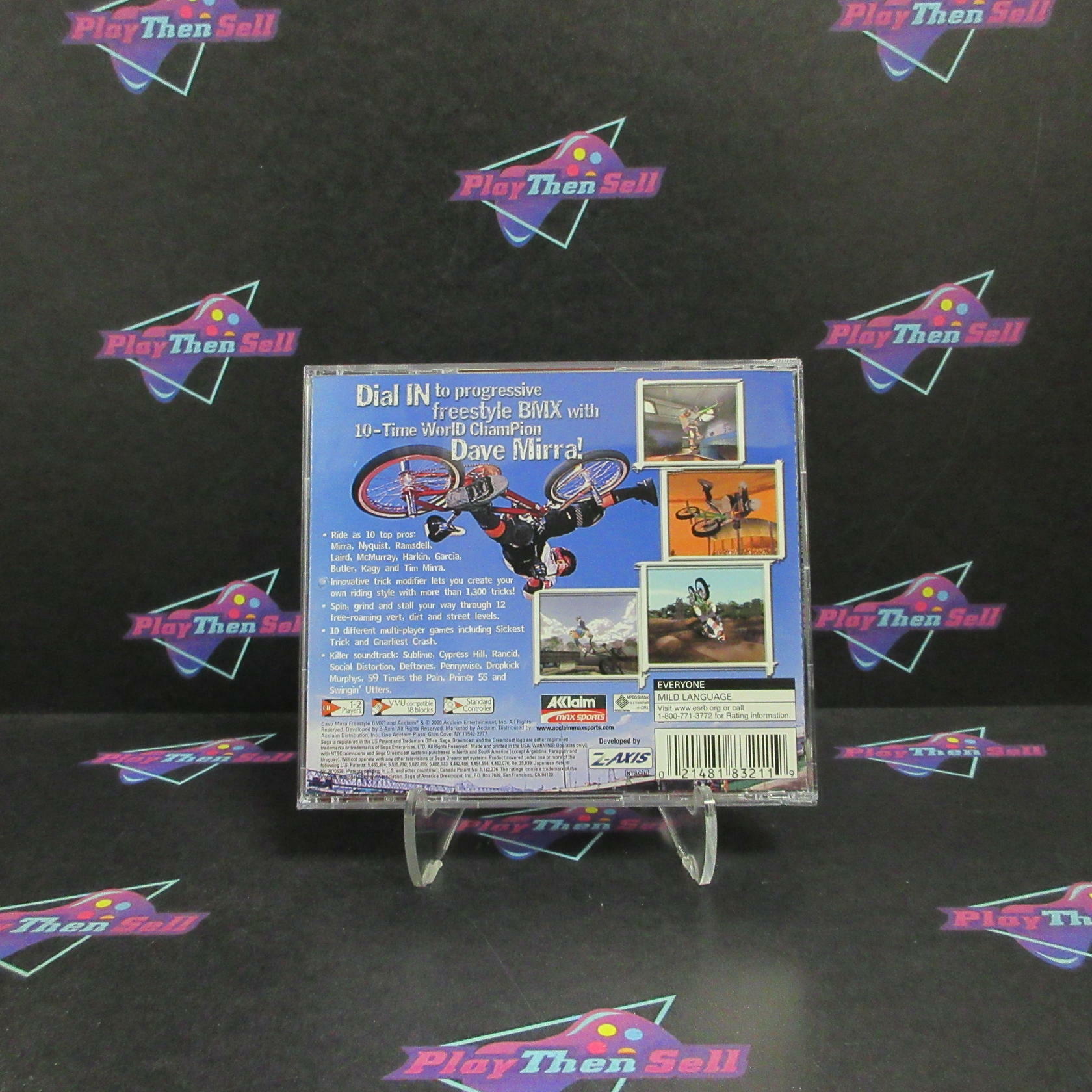 Dave Mirra Freestyle BMX Sega Dreamcast MD + Reg Card Complete CIB - Very Good