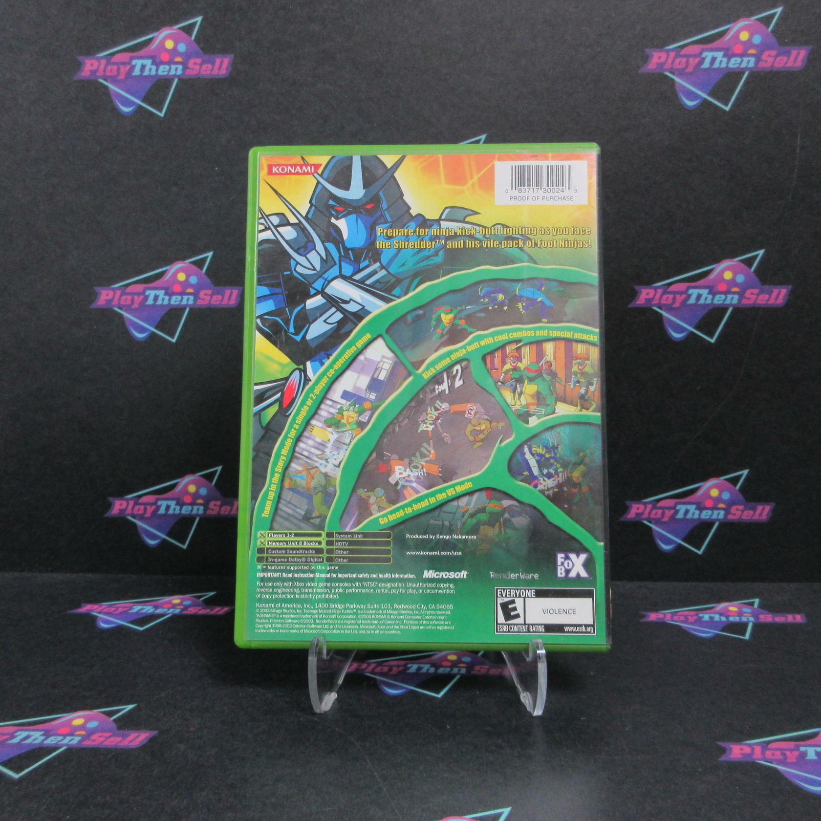 Teenage Mutant Ninja Turtles Xbox PH Disc MD Complete CIB - Very Good