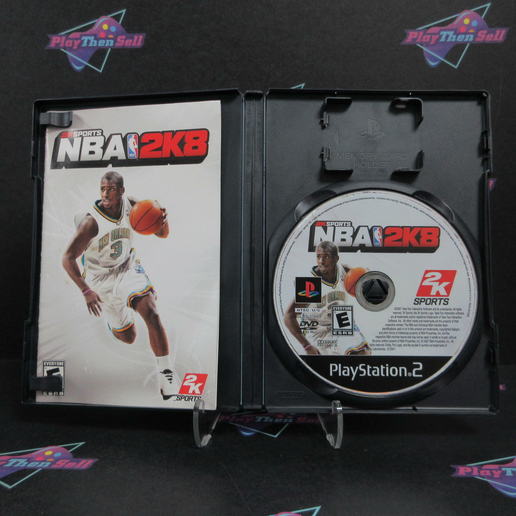 NBA 2K8 PS2 PlayStation 2 AD/MD Complete CIB - Very Good