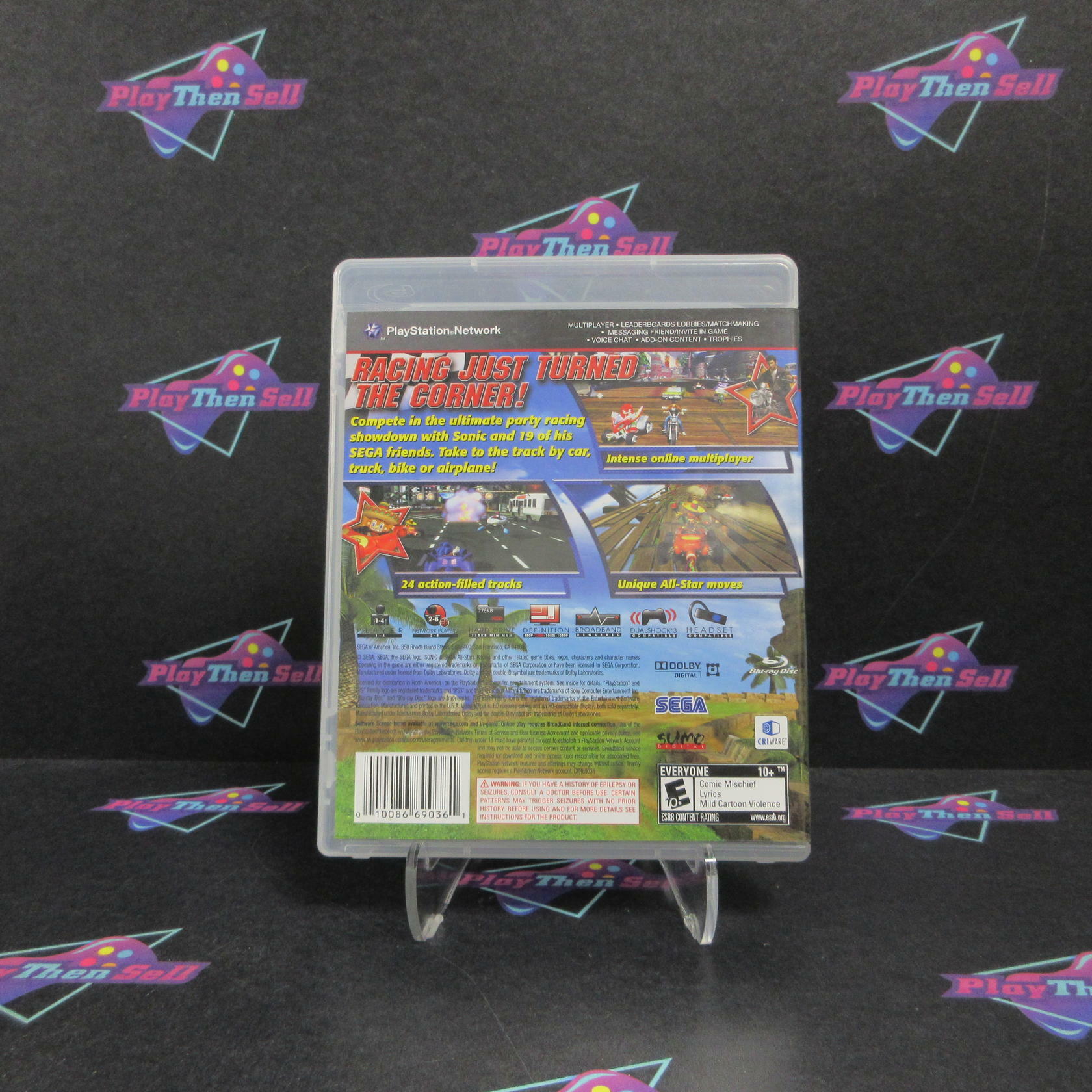 Sonic & SEGA All-Stars Racing PS3 PlayStation 3 AD Complete CIB - Very Good
