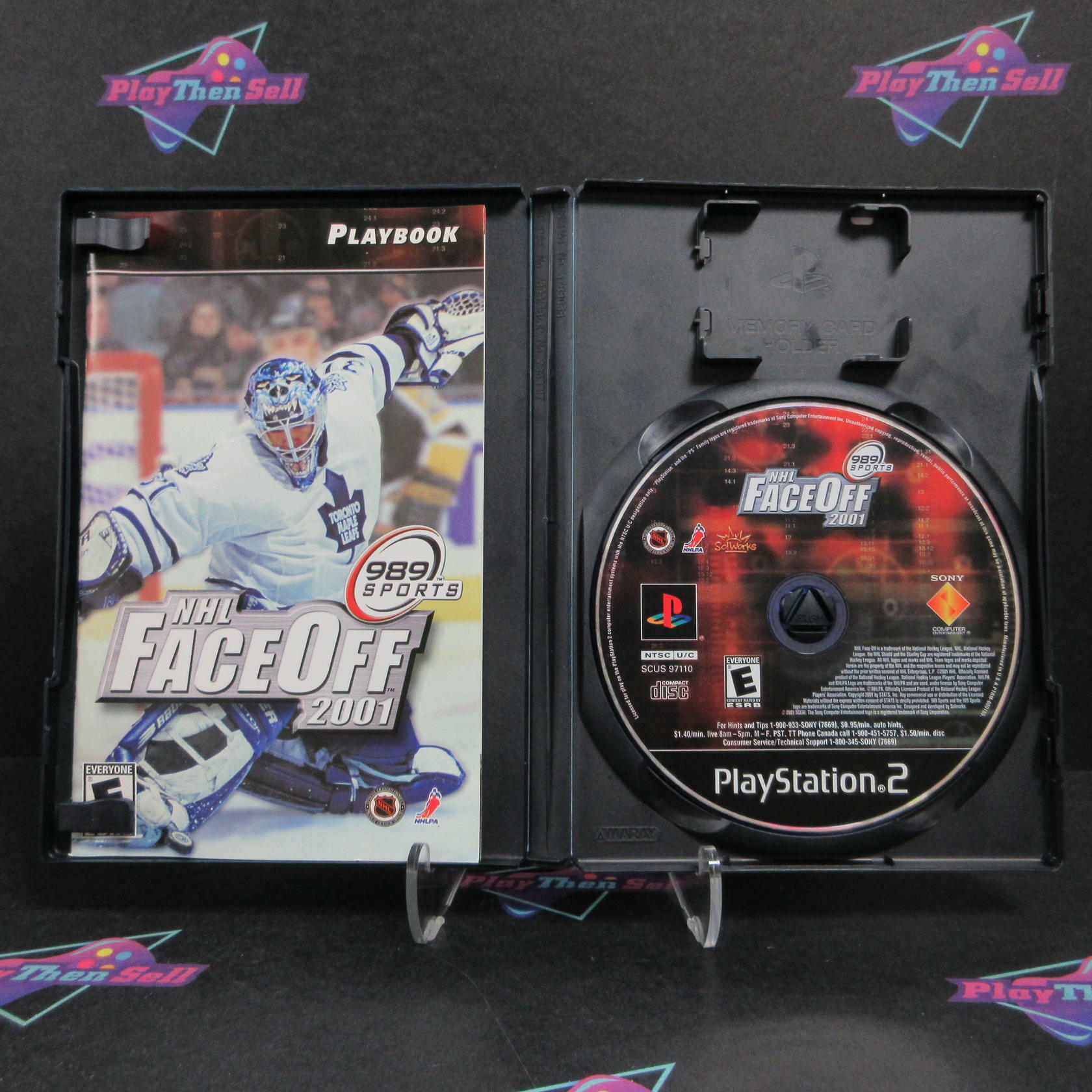 NHL Faceoff 2001 PS2 PlayStation 2 AD Complete CIB - Very Good