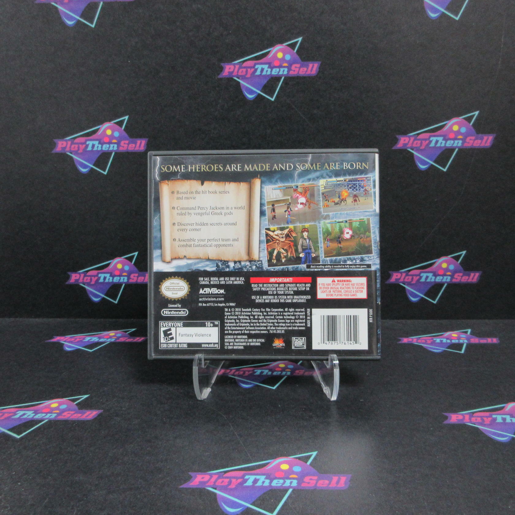 Percy Jackson and the Olympians The Lightning Thief Nintendo DS AD Complete CIB - Very Good