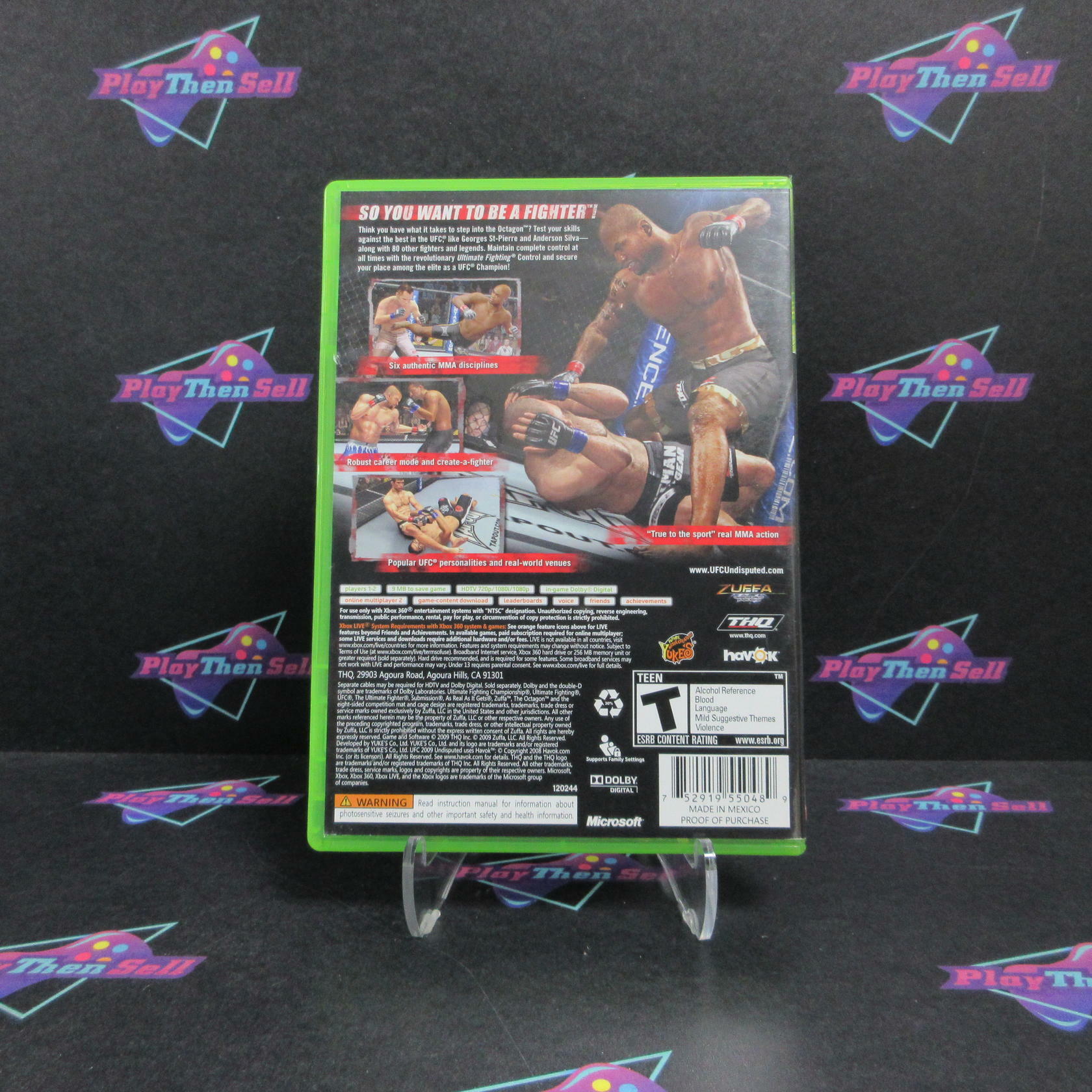 UFC 2009 Undisputed Xbox 360 DD/NM - Very Good