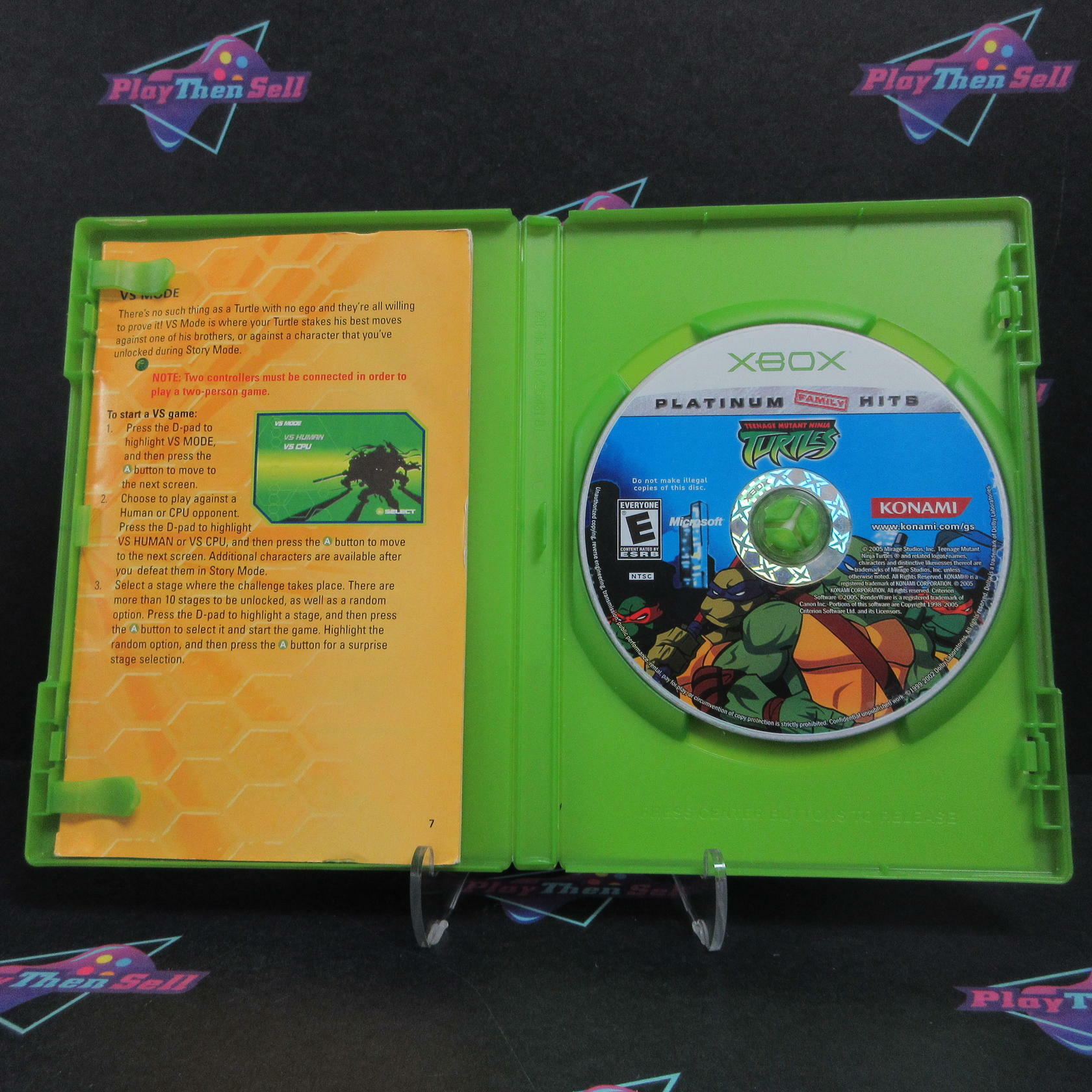 Teenage Mutant Ninja Turtles Xbox PH Disc MD Complete CIB - Very Good