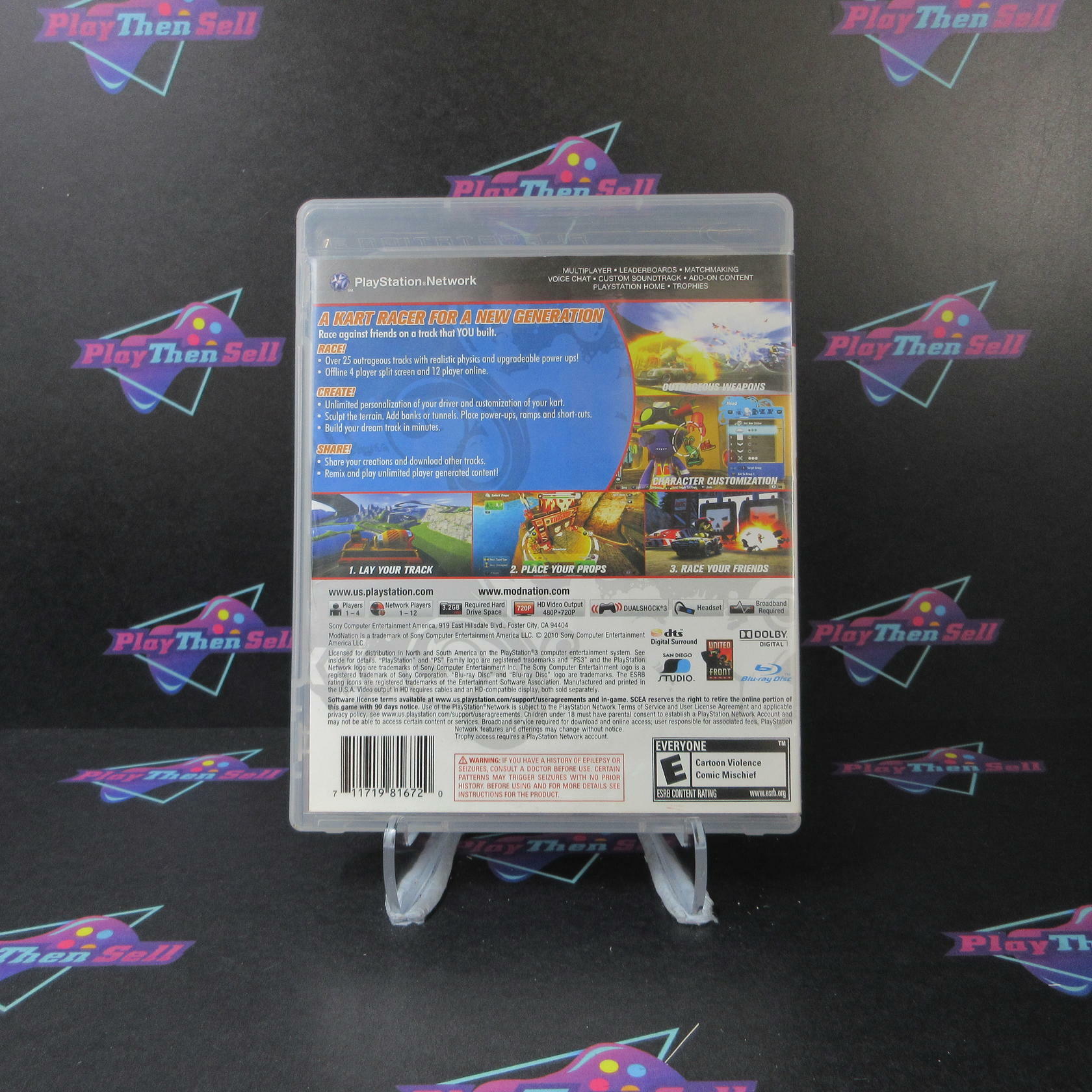 Modnation Racers PS3 PlayStation 3 AD Complete CIB - Very Good