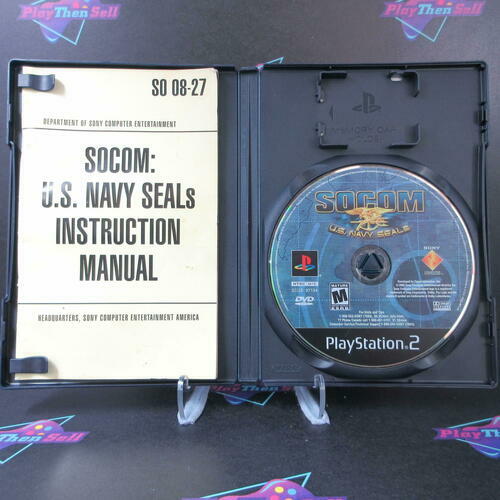 SOCOM US Navy Seals PS2 PlayStation 2 AD Complete CIB - Very Good