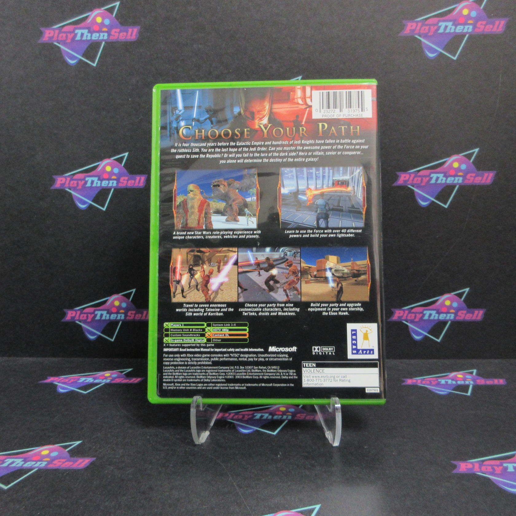 Star Wars Knights of the Old Republic MD + Reg Card Complete CIB - Very Good
