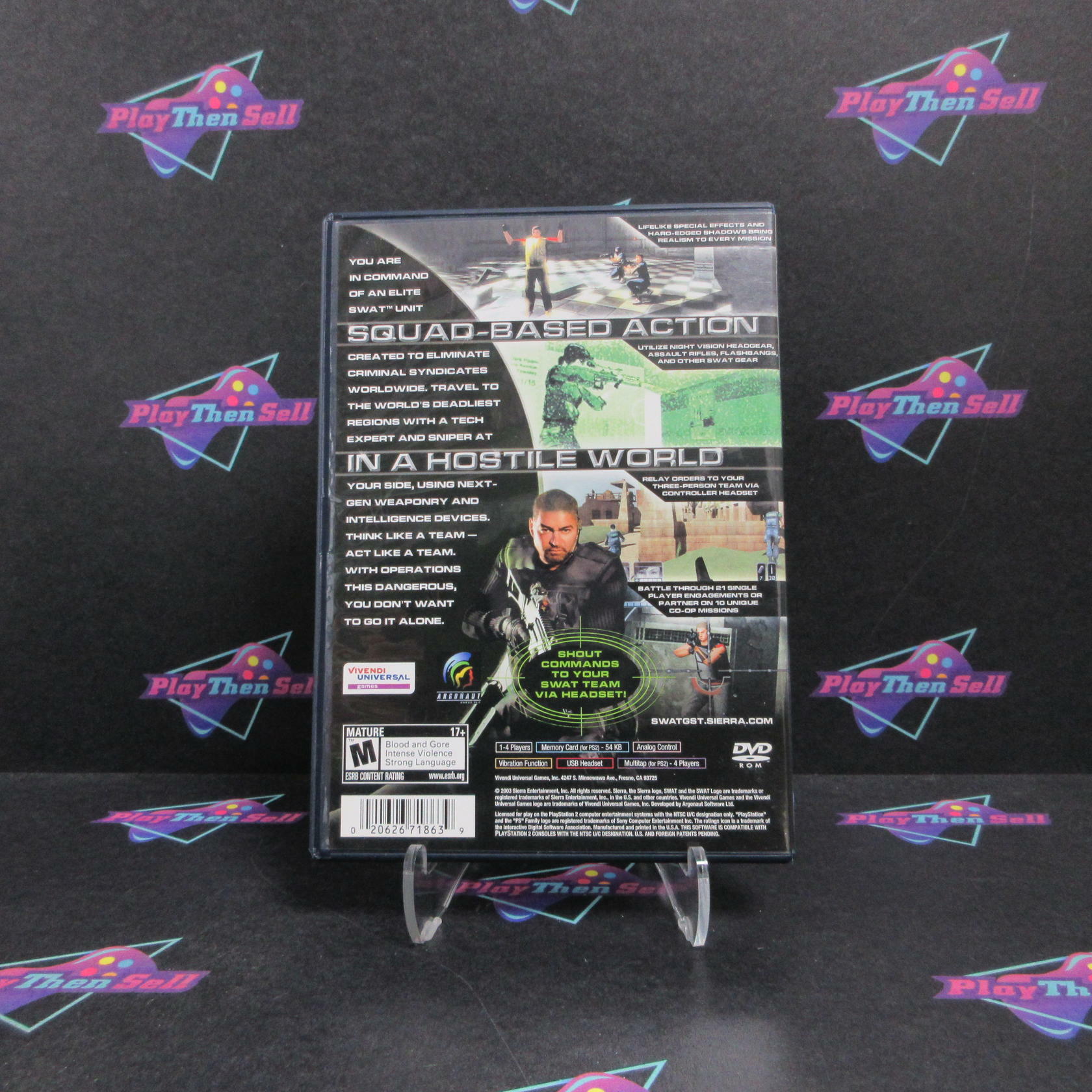 SWAT Global Strike Team PS2 PlayStation 2 + Reg Card Complete - Excellent