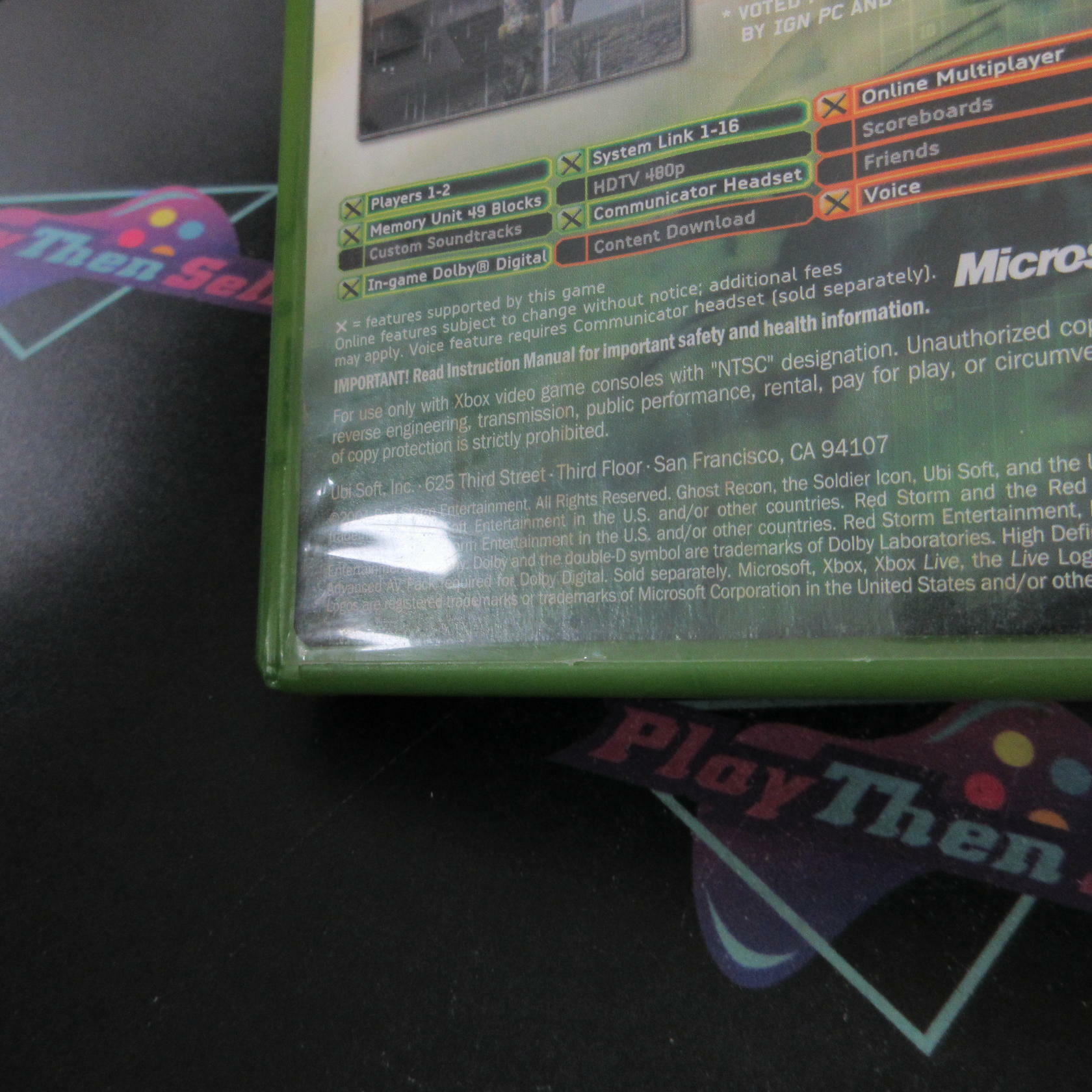 Tom Clancy's Ghost Recon Xbox PH AD/NM - Very Good