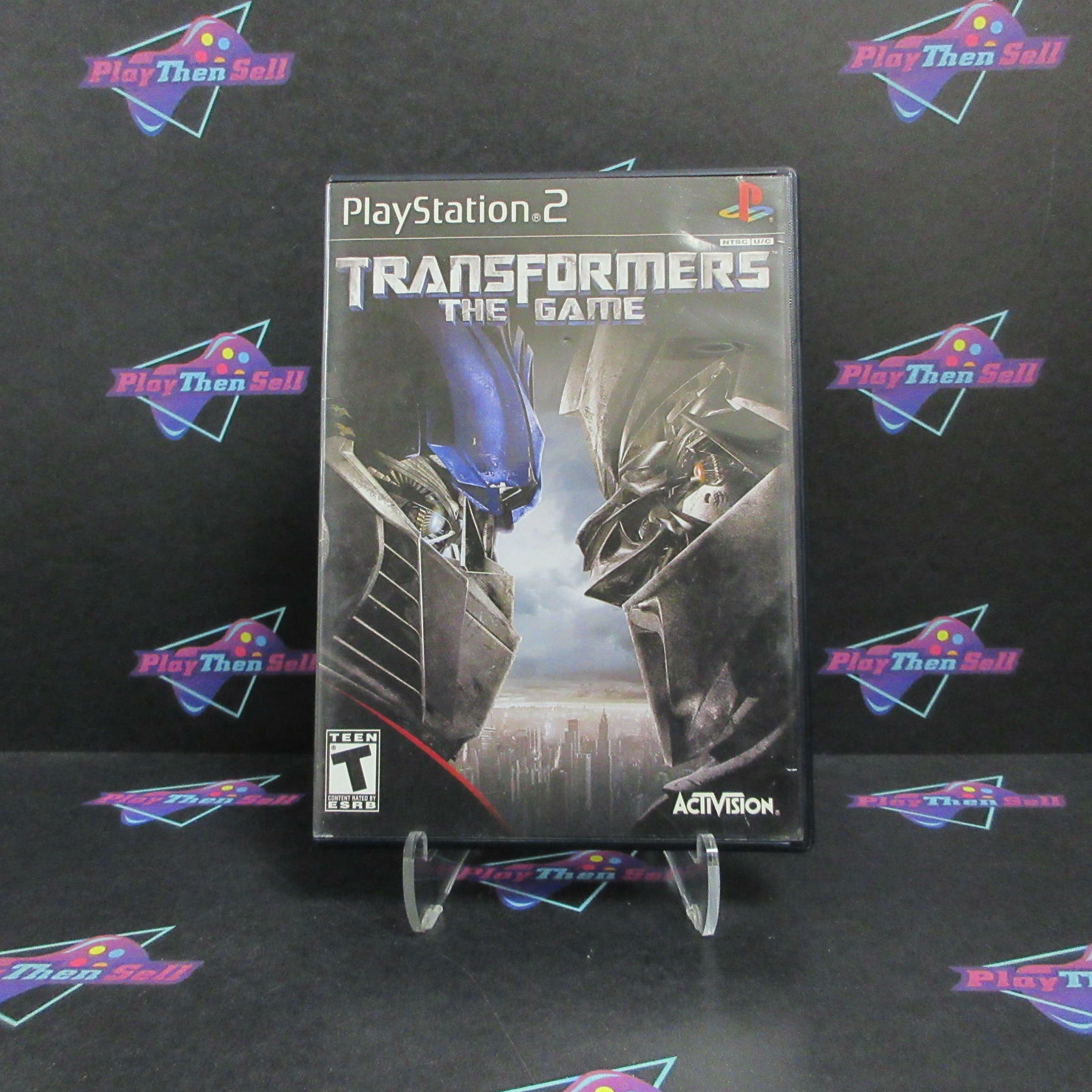 Transformers The Game Rental Art PS2 PlayStation 2 DD/NM - Very Good