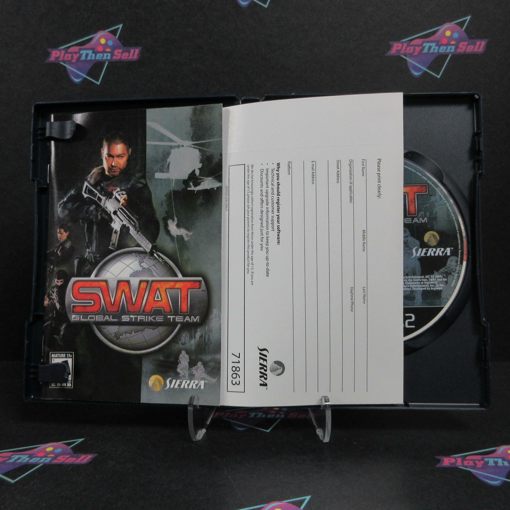 SWAT Global Strike Team PS2 PlayStation 2 + Reg Card Complete - Excellent
