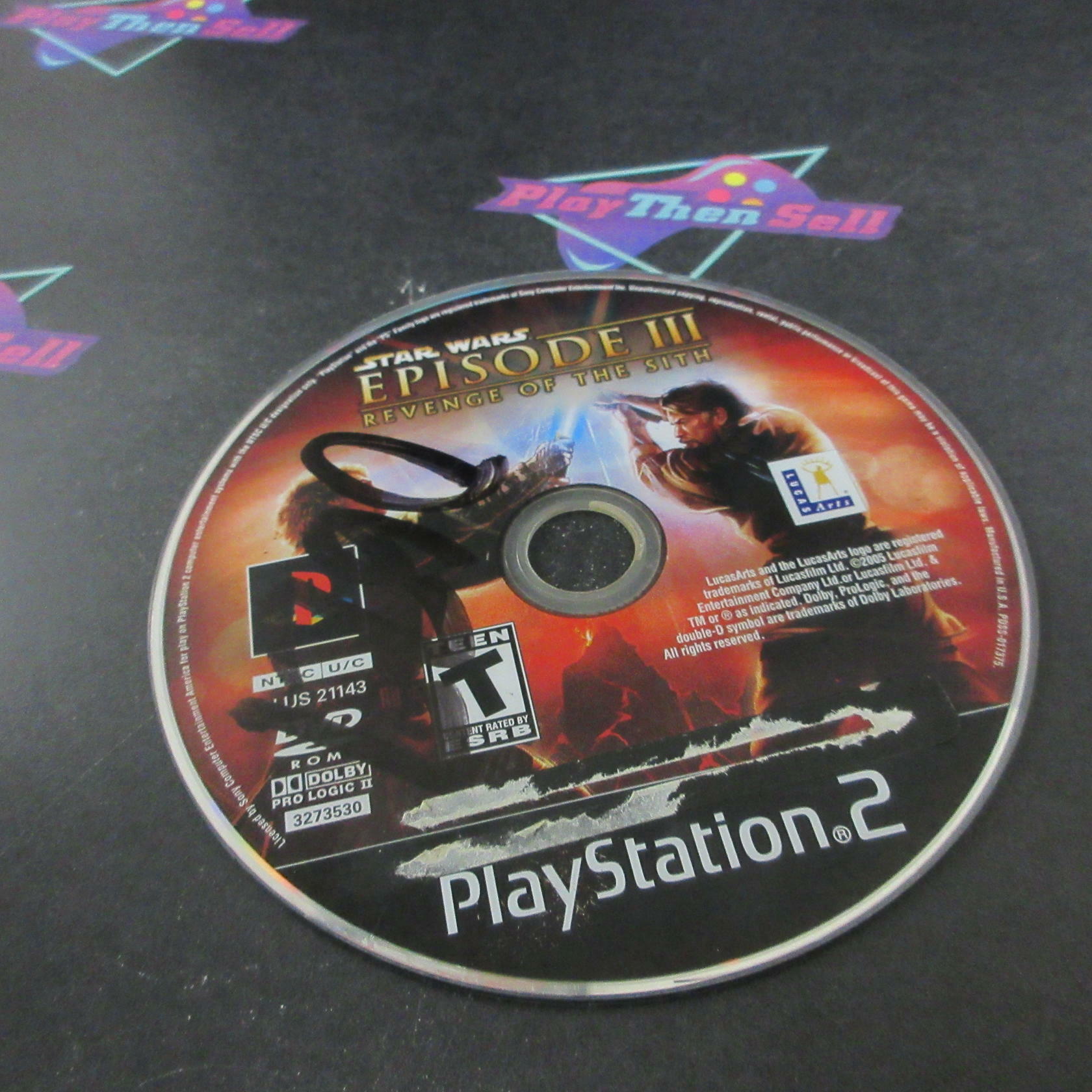 Star Wars Episode III Revenge of the Sith Rental Art PS2 PlayStation 2 AD/DD/NM - Very Good