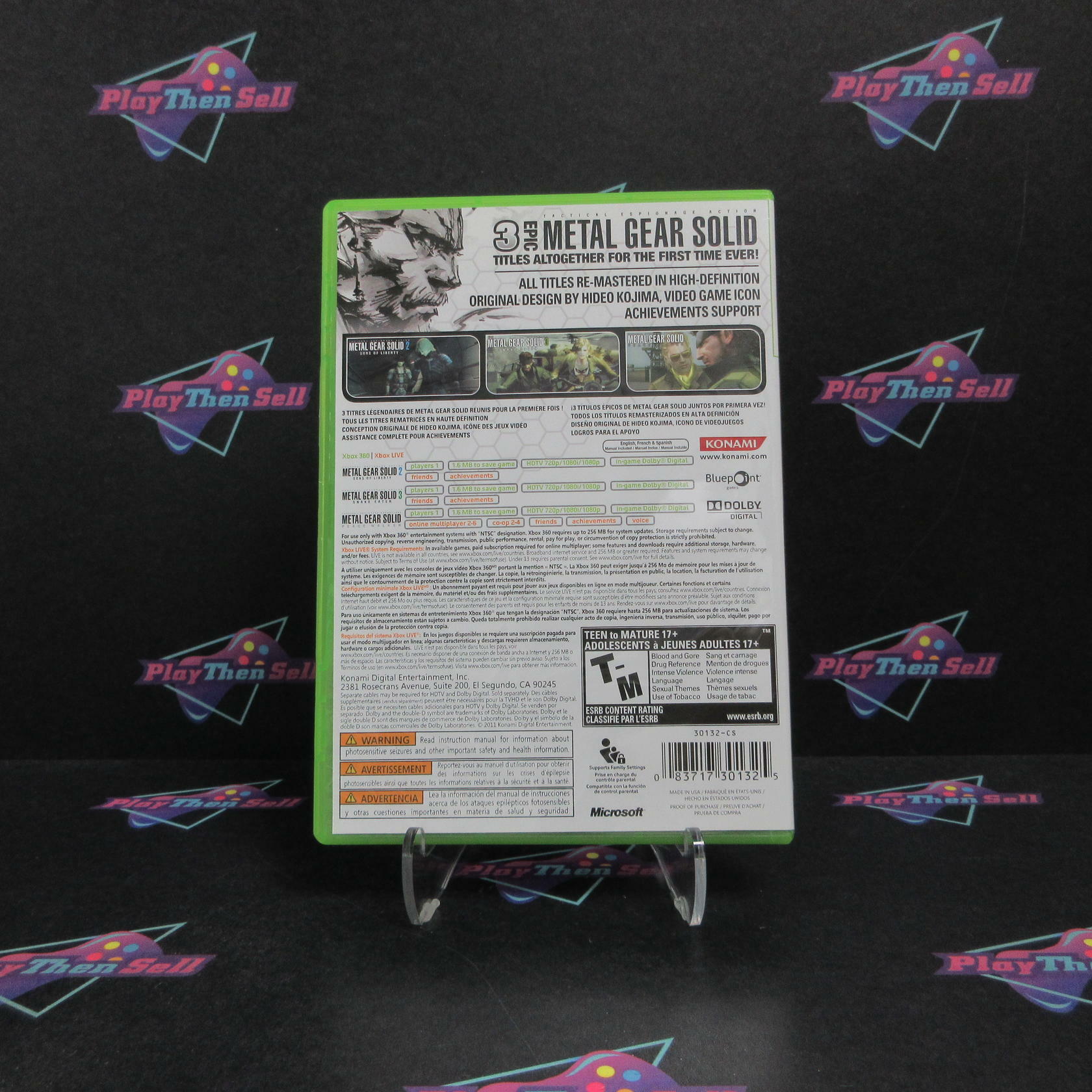 Metal Gear Solid HD Collection Xbox 360 Complete - Excellent