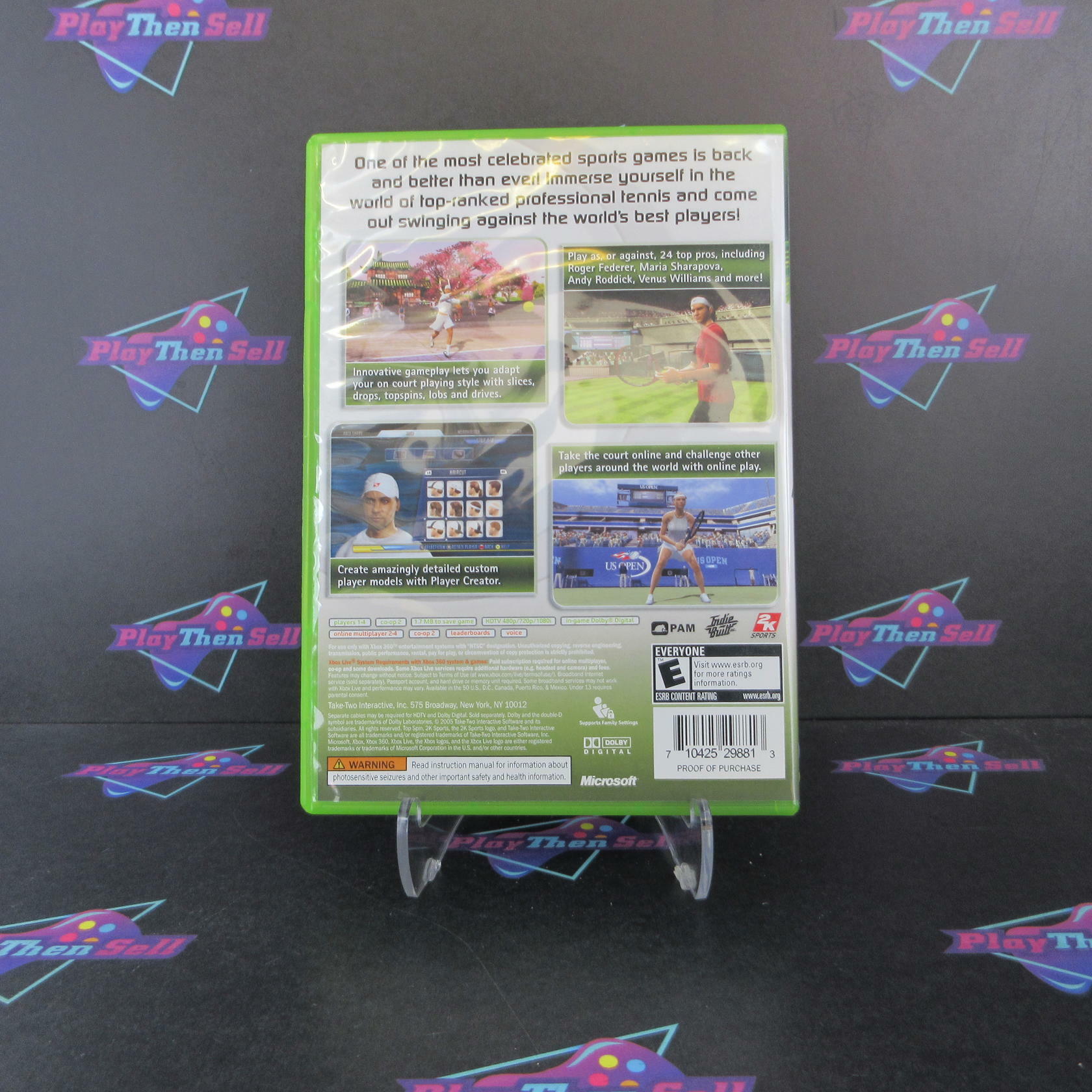 Top Spin 2 Xbox 360 + Reg Card - Like New