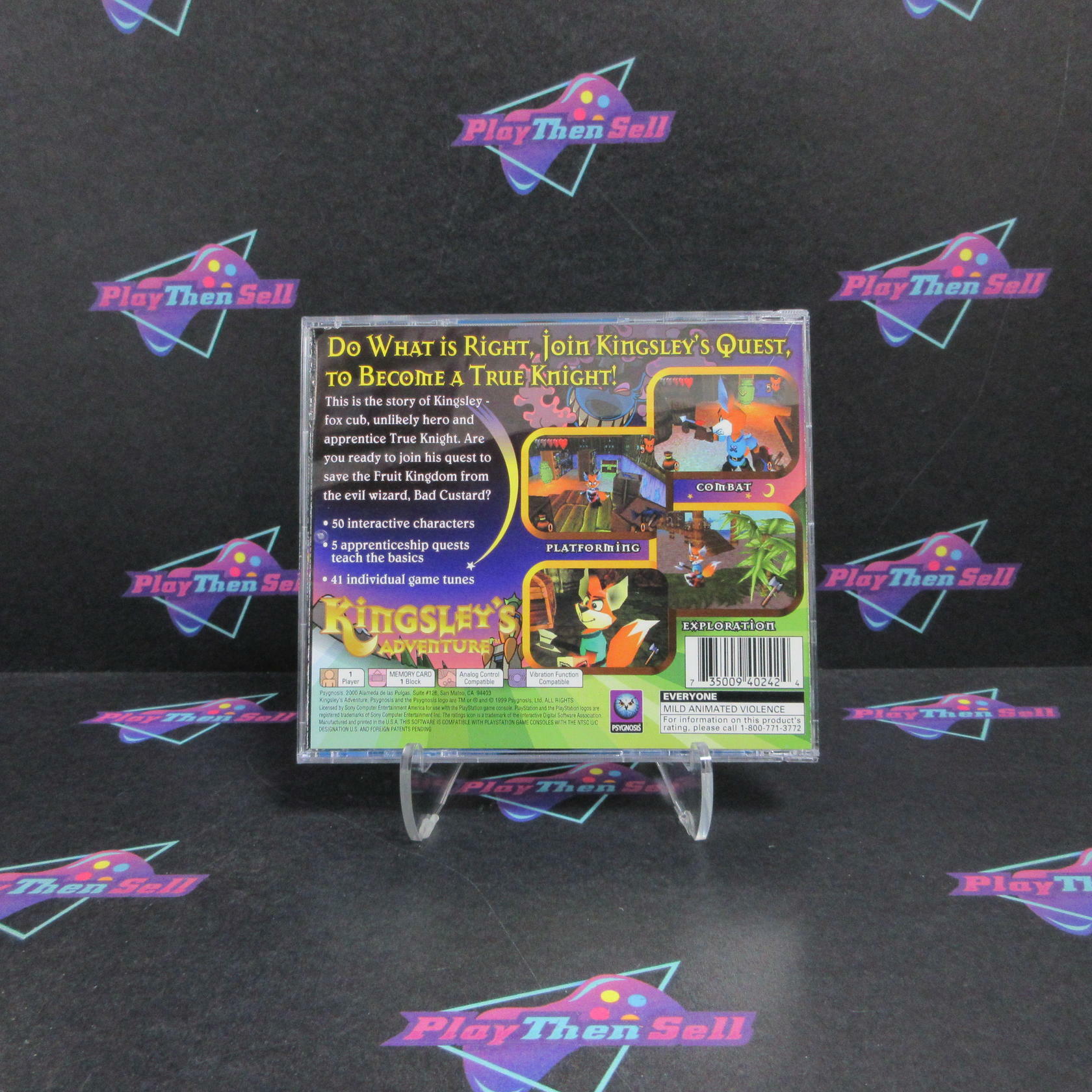 Kingsley's Adventure PS1 PlayStation1 + Reg Card Complete - Excellent