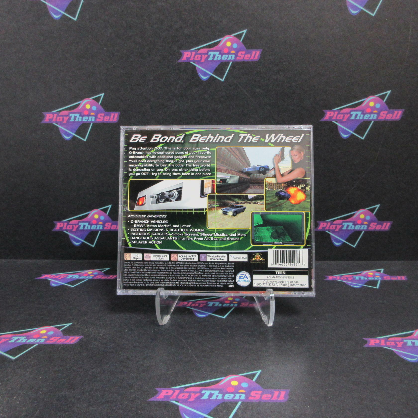 007 Racing PS1 PlayStation 1 MD + Reg Card Complete CIB - Very Good