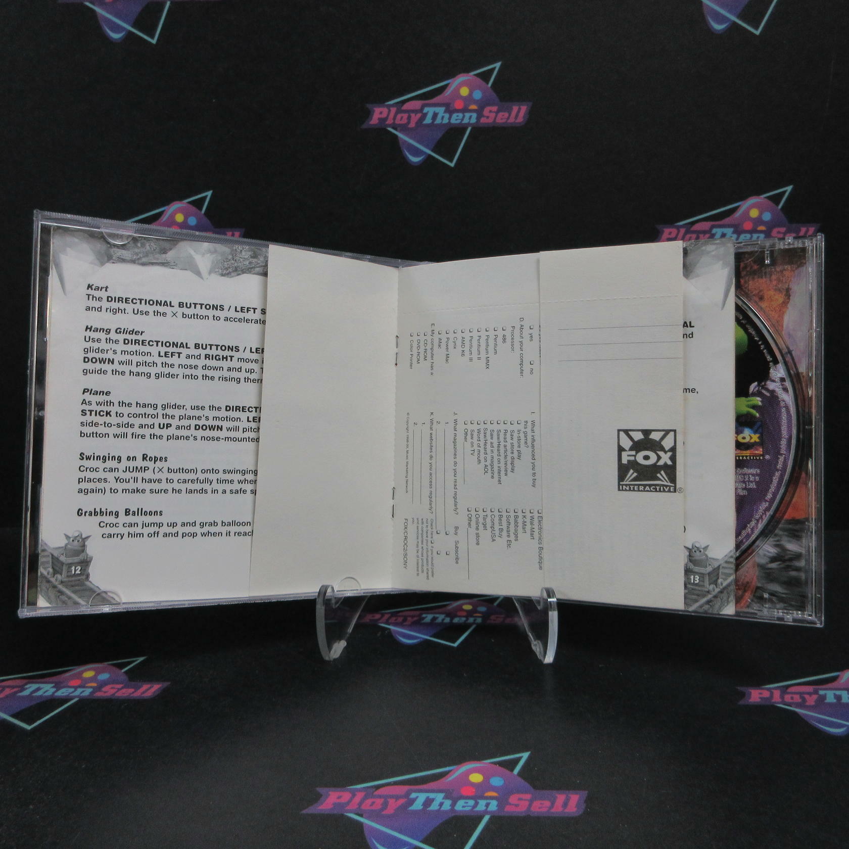 Croc 2 PS1 PlayStation 1 MD + Reg Card Complete CIB - Very Good