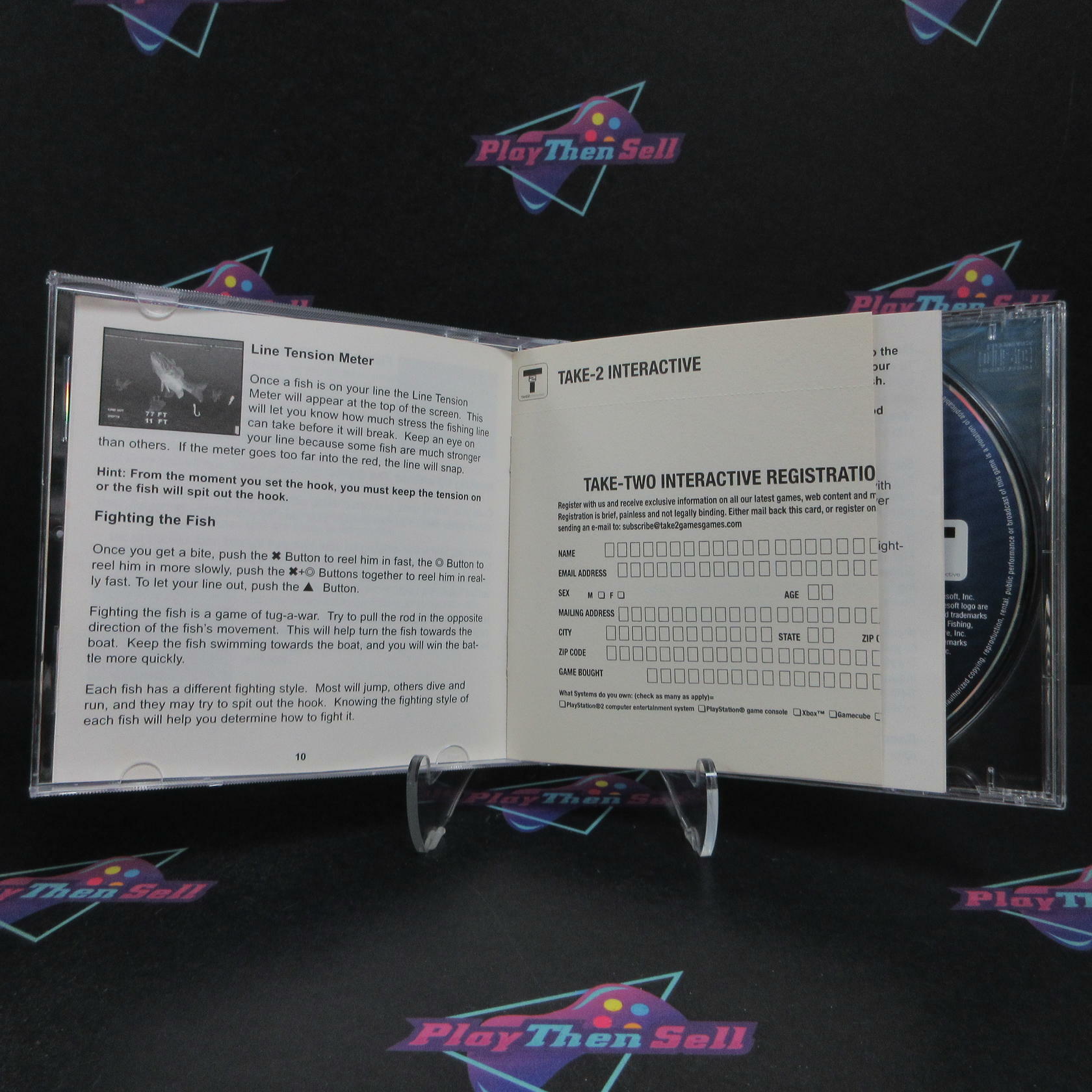 Big Bass Fishing PS1 PlayStation 1 MD + Reg Card Complete CIB - Very Good