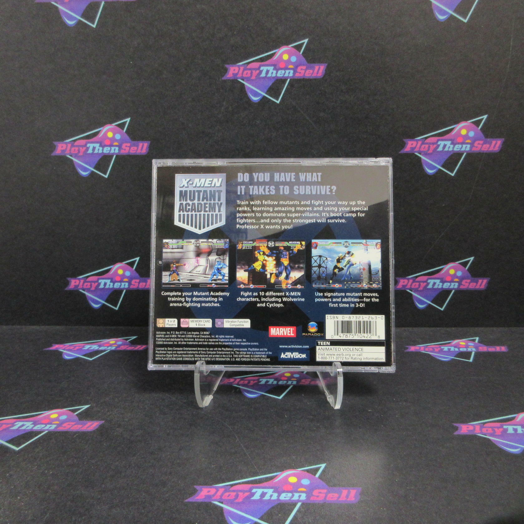X-Men Mutant Academy PS1 PlayStation 1 AD/DD + Reg Card Complete CIB - Very Good