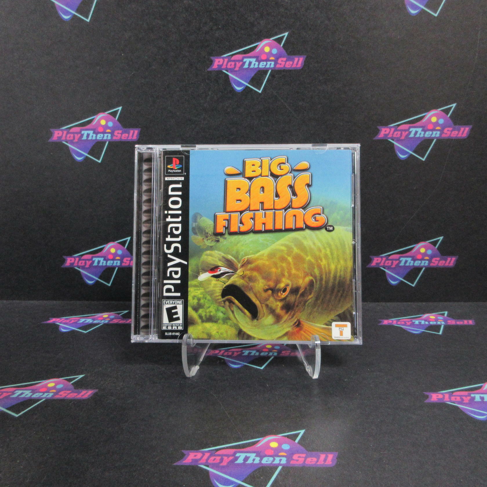 Big Bass Fishing PS1 PlayStation 1 MD + Reg Card Complete CIB - Very Good