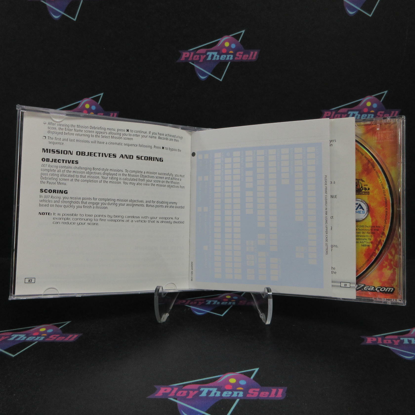 007 Racing PS1 PlayStation 1 MD + Reg Card Complete CIB - Very Good