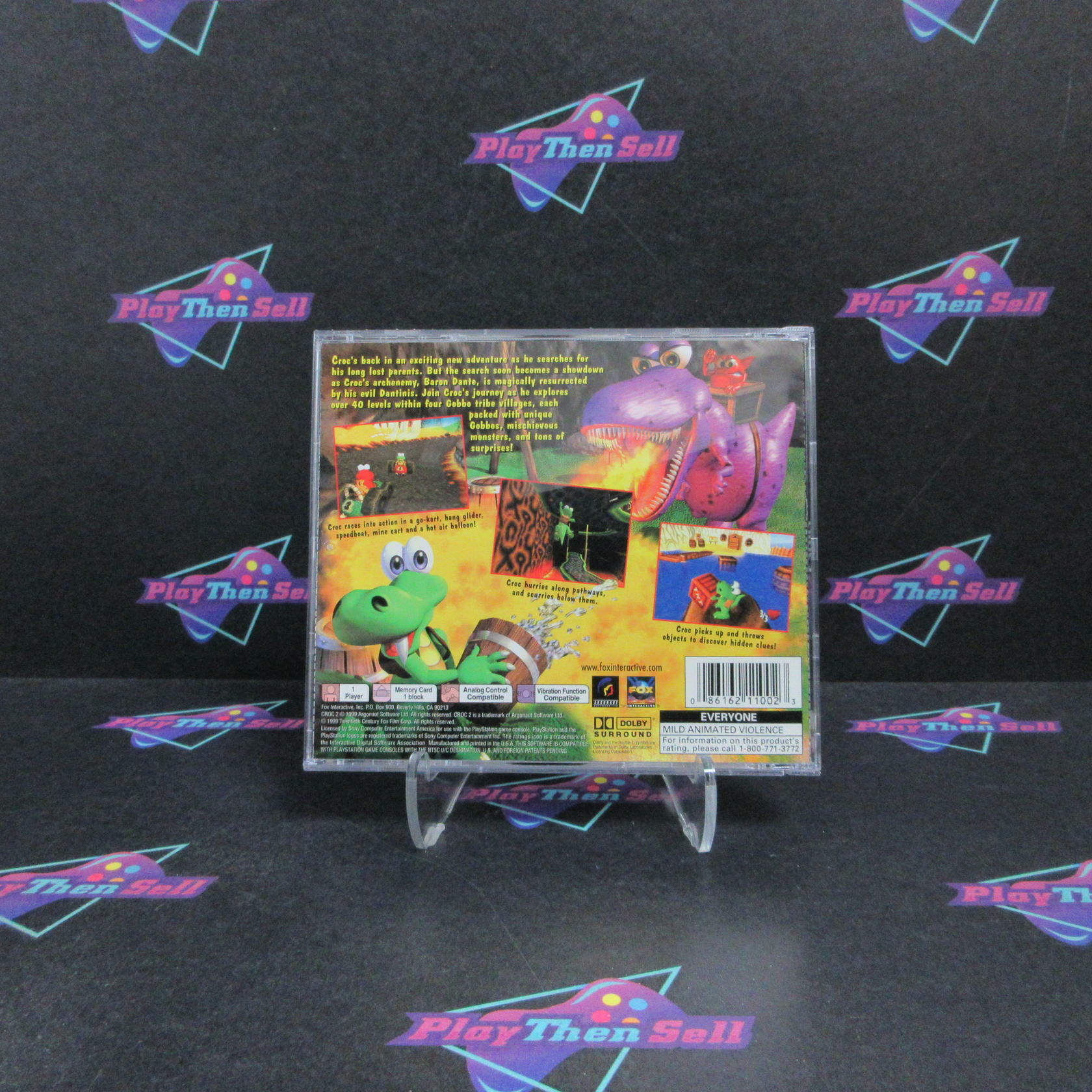 Croc 2 PS1 PlayStation 1 MD + Reg Card Complete CIB - Very Good