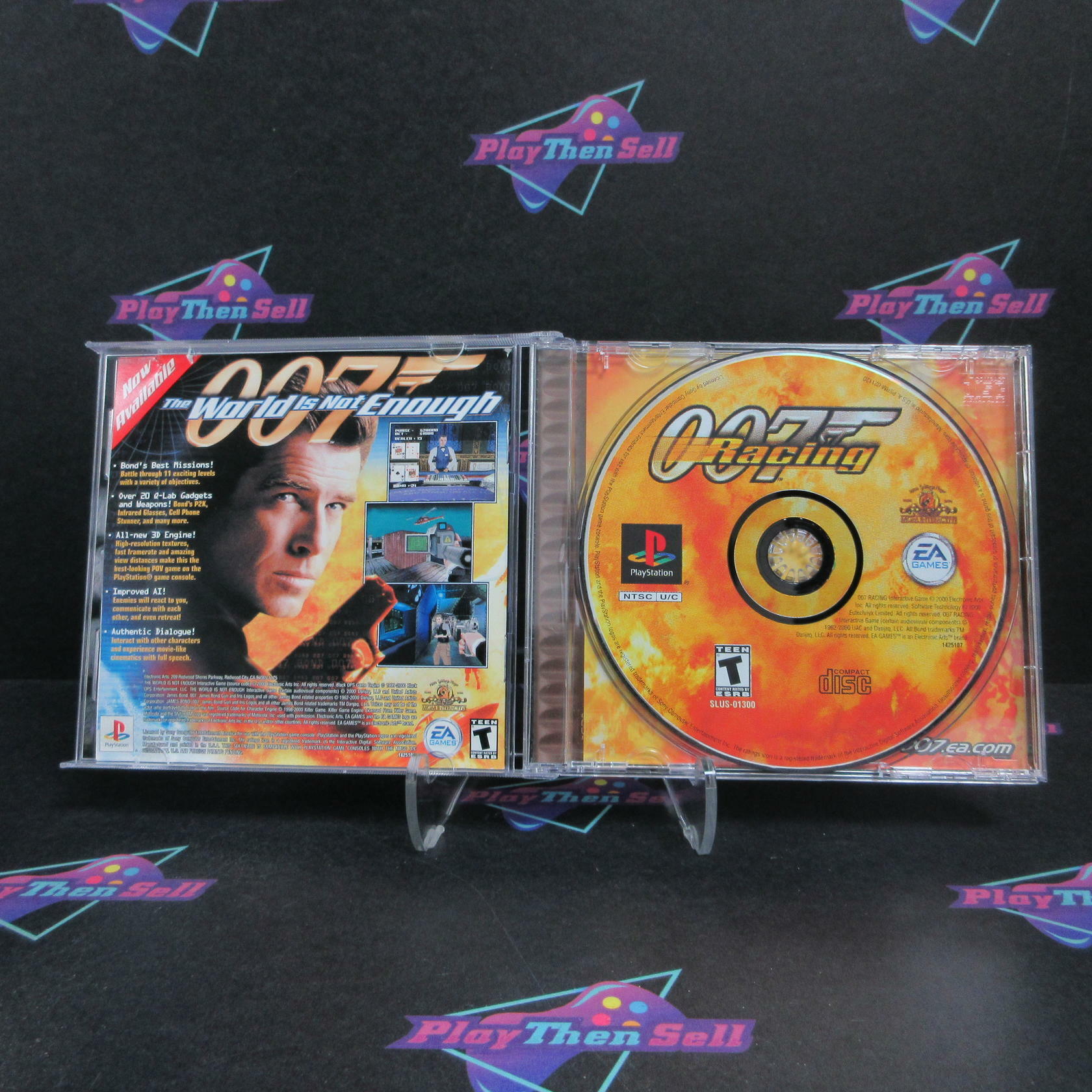 007 Racing PS1 PlayStation 1 MD + Reg Card Complete CIB - Very Good