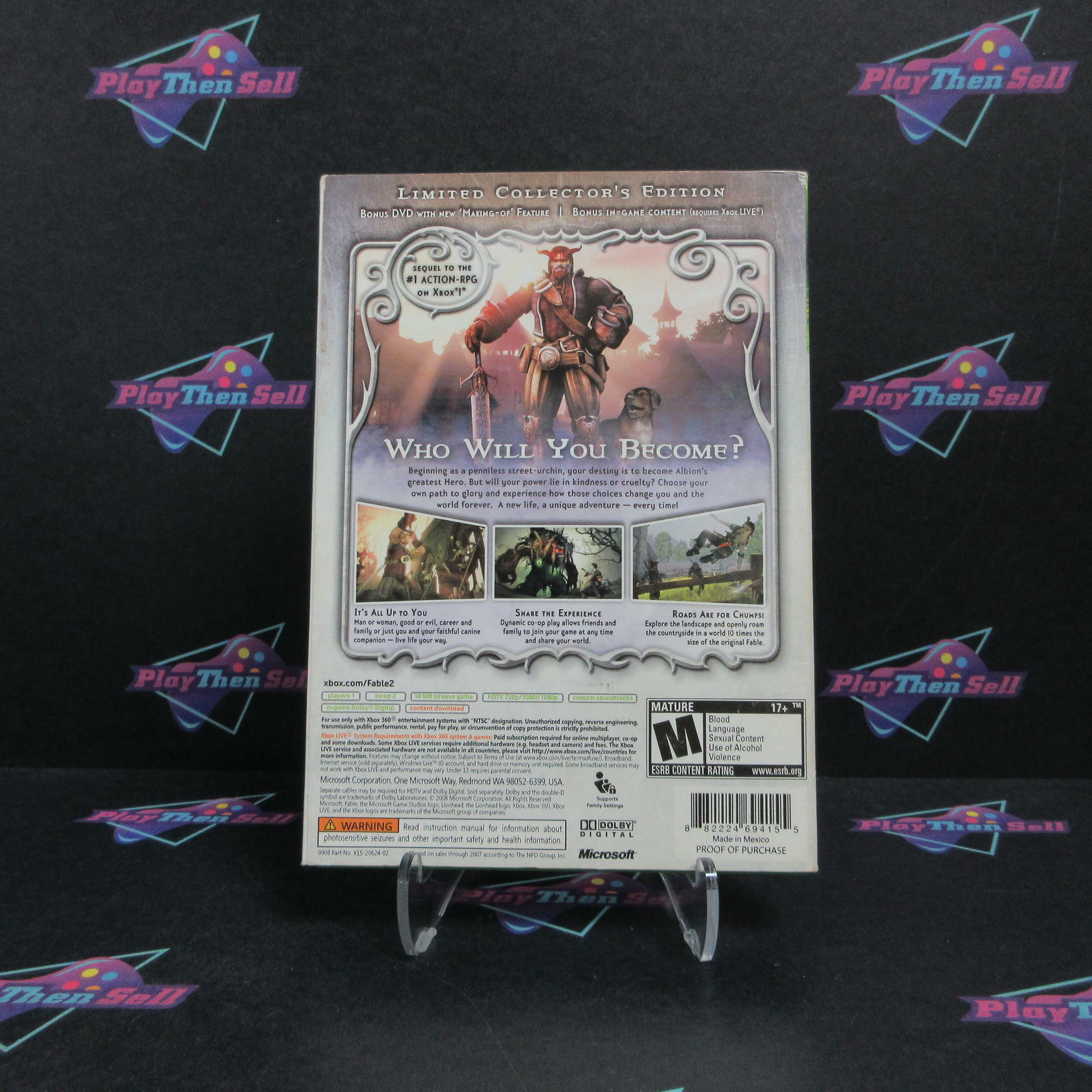 Fable 2 II Limited Collectors Xbox 360 + Sleeve/Bonus Disc Complete - Excellent